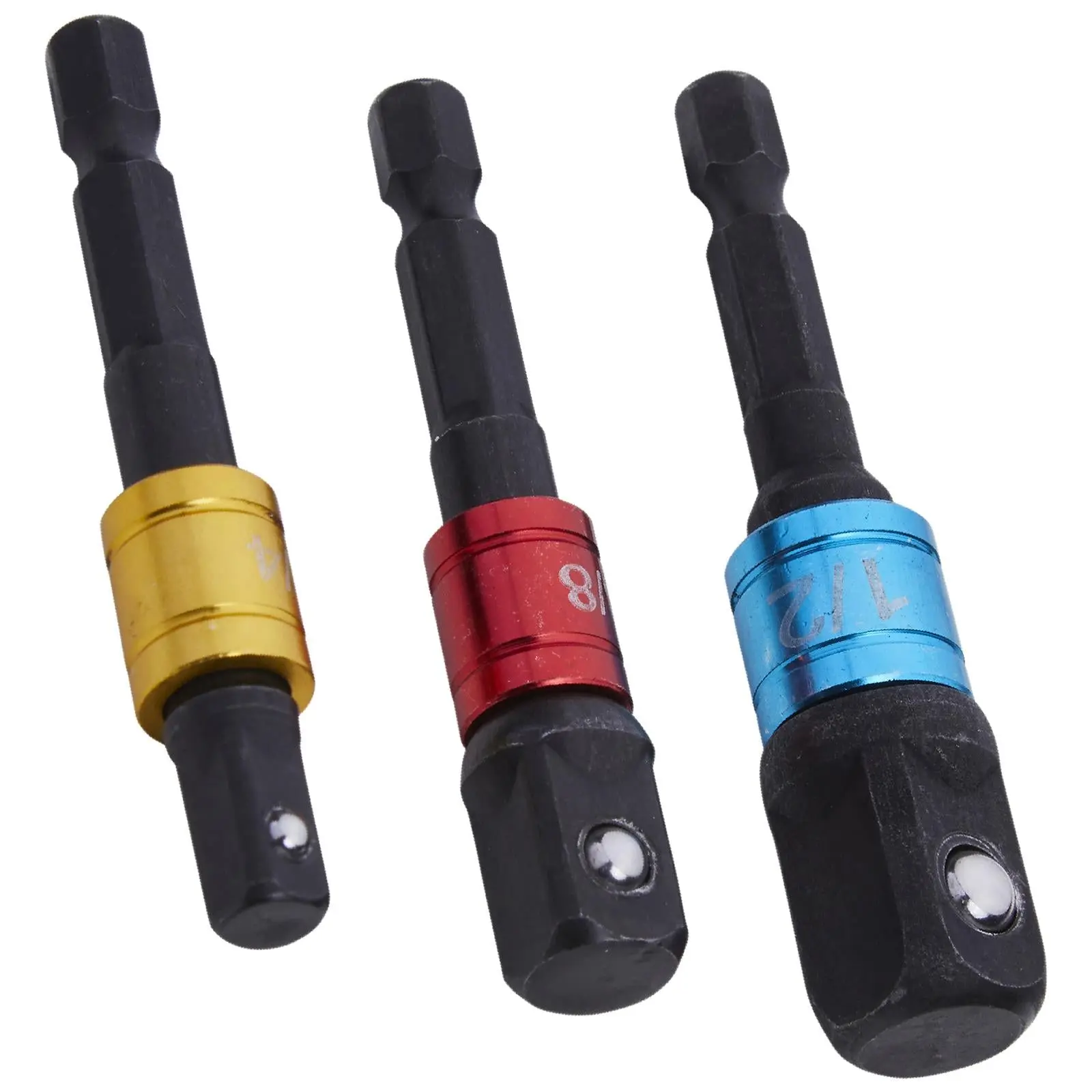 BlueSpot Colour Coded Impact Socket Adaptors (1/4"-3/8"-1/2") - Image 3