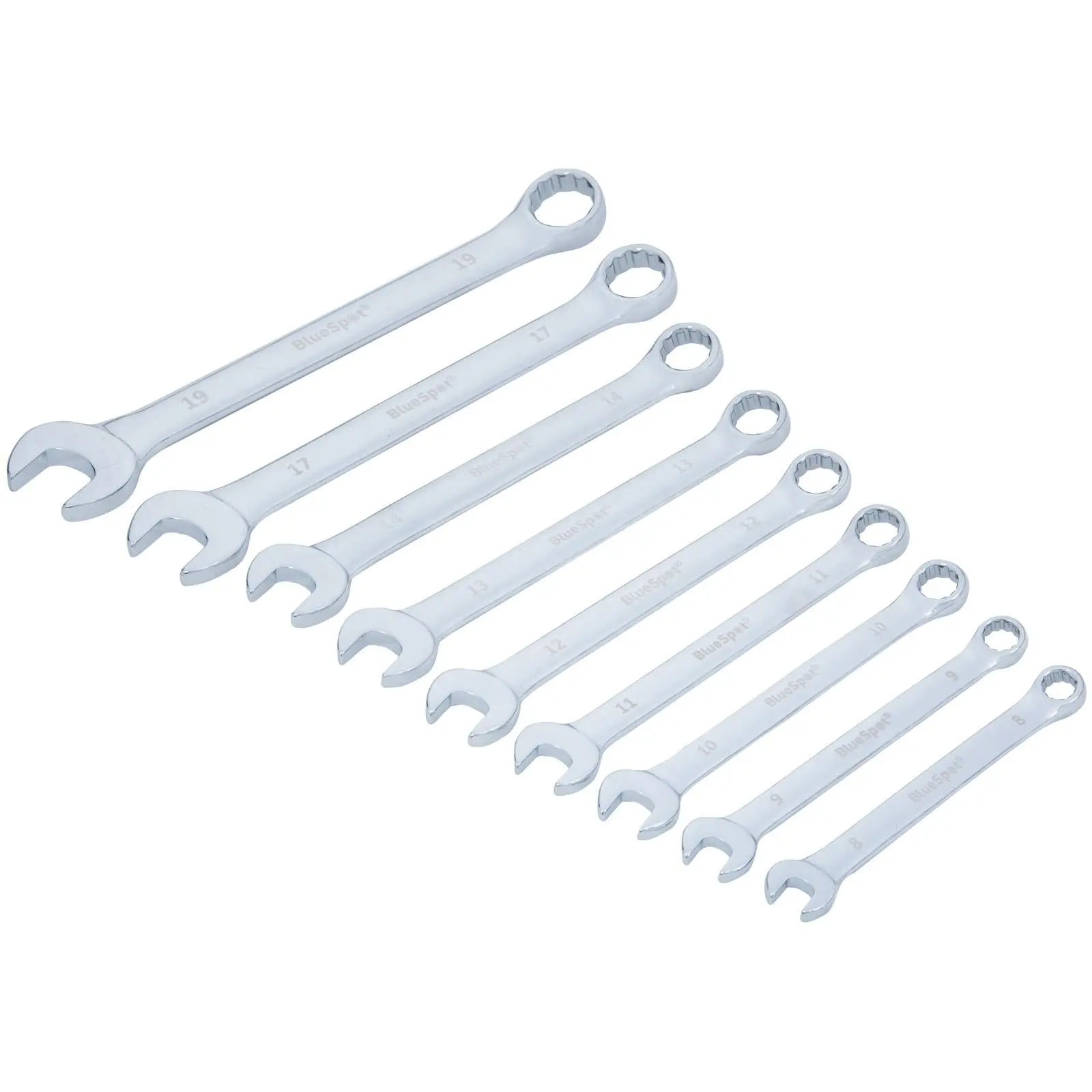 BlueSpot Combination Spanner Set Metric 8-19mm 9 Piece - Image 2