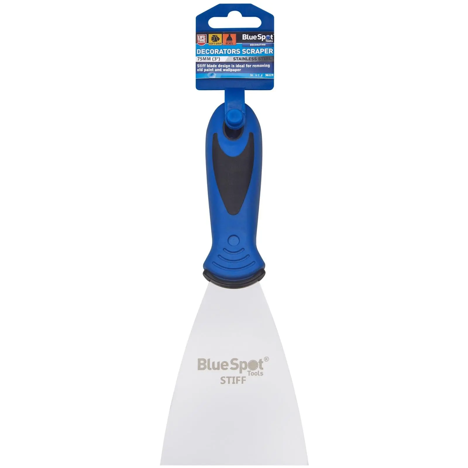 BlueSpot Decorators Scraper 75mm 3in Soft Grip Handle - Image 2