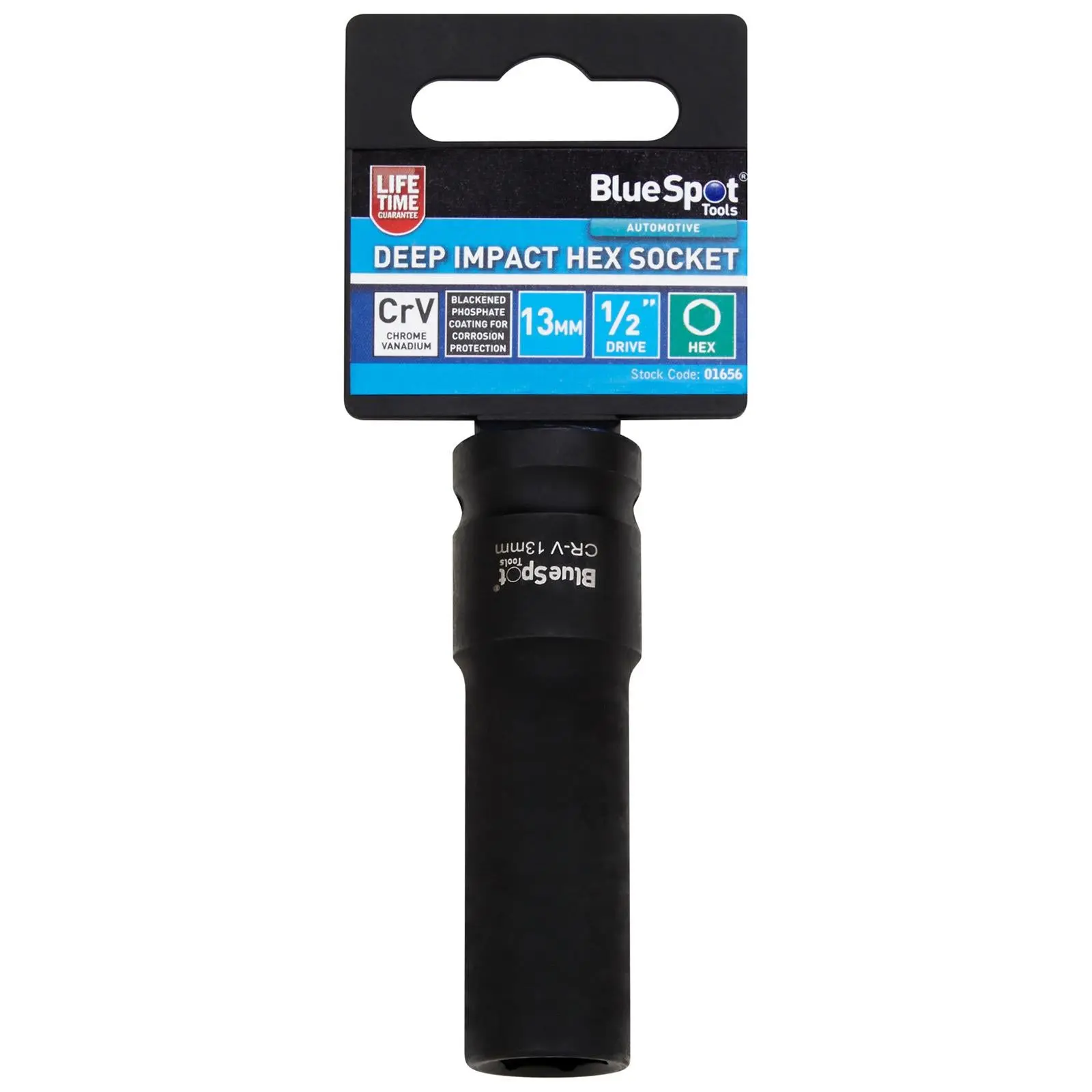 BlueSpot Deep Impact Socket 1/2" Drive 6 Point Hex Individual 8-41mm - Choose Size - Image 10