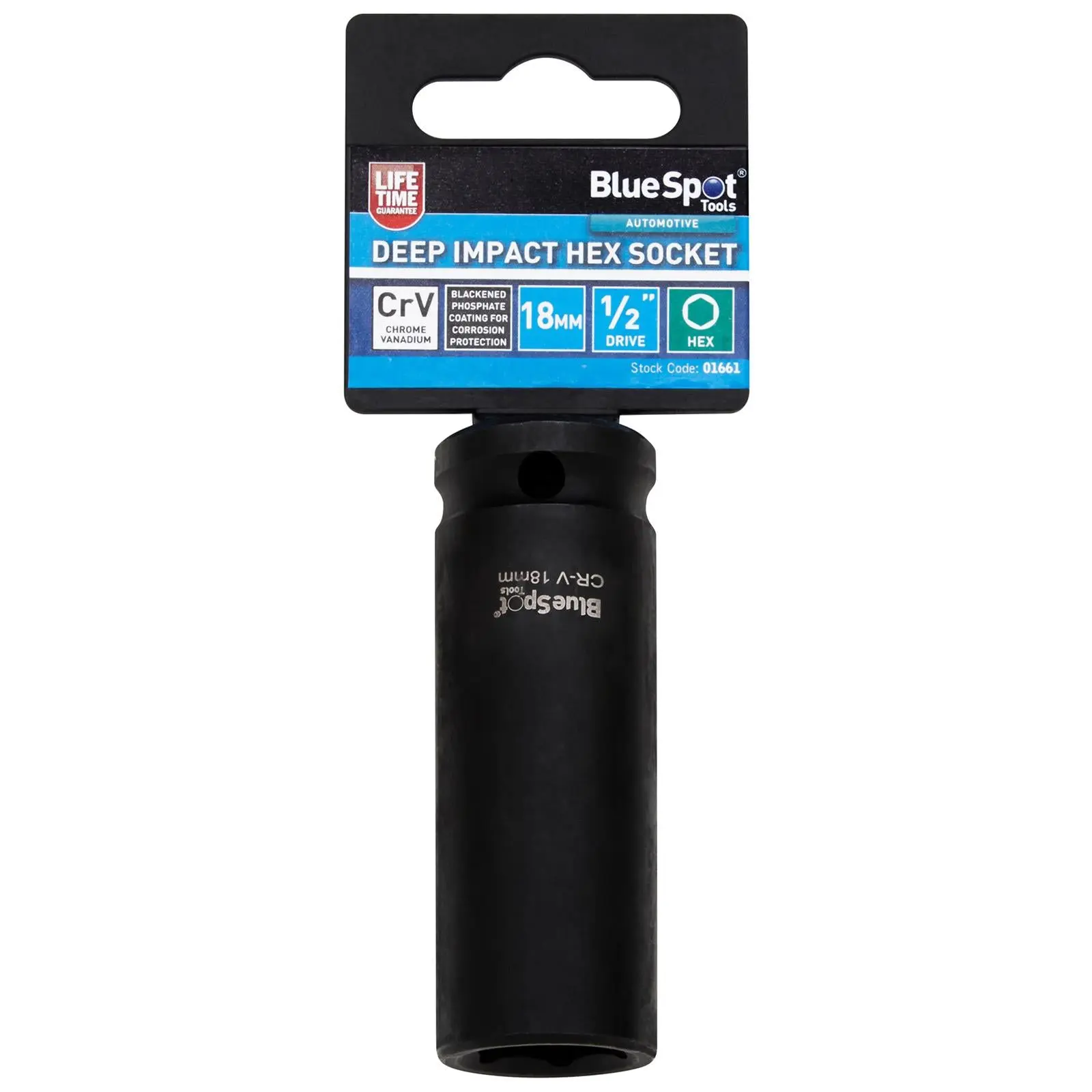 BlueSpot Deep Impact Socket 1/2" Drive 6 Point Hex Individual 8-41mm - Choose Size - Image 12