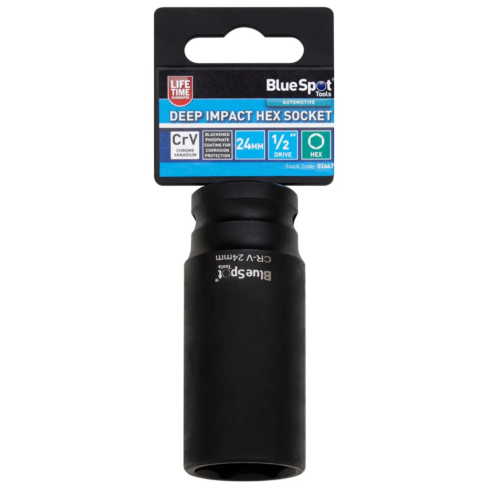 BlueSpot Deep Impact Socket 1/2" Drive 6 Point Hex Individual 8-41mm - Choose Size - Image 13