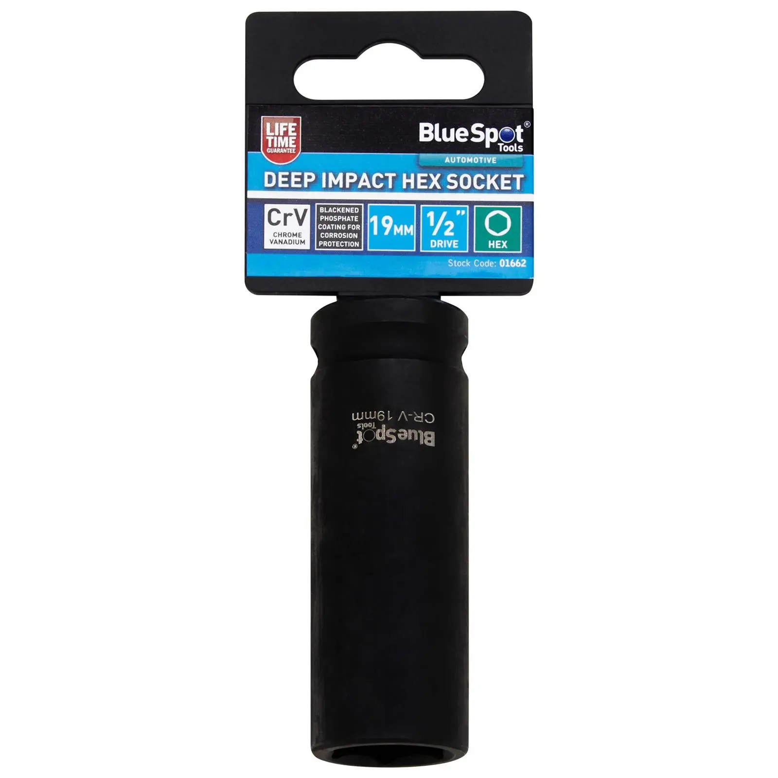BlueSpot Deep Impact Socket 1/2" Drive 6 Point Hex Individual 8-41mm - Choose Size - Image 16