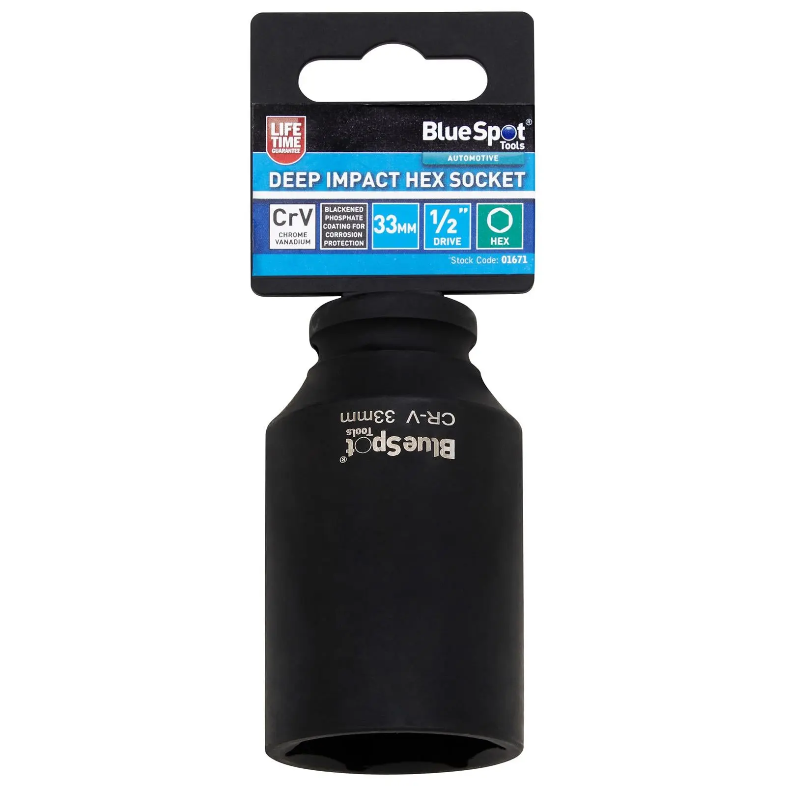 BlueSpot Deep Impact Socket 1/2" Drive 6 Point Hex Individual 8-41mm - Choose Size - Image 18