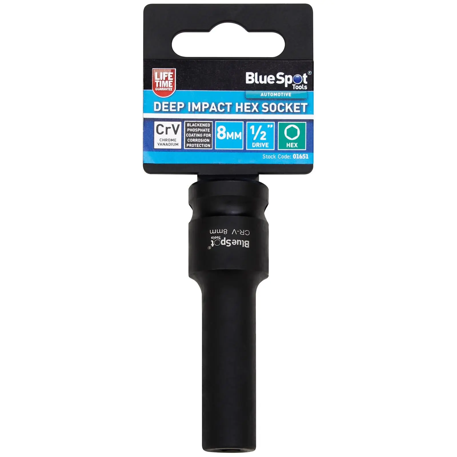 BlueSpot Deep Impact Socket 1/2" Drive 6 Point Hex Individual 8-41mm - Choose Size - Image 19