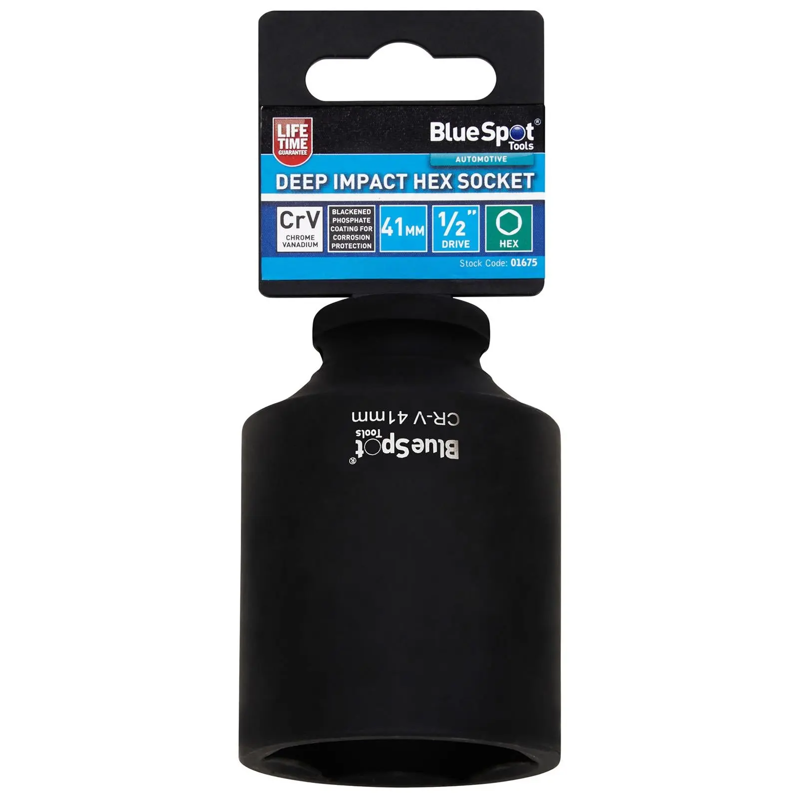 BlueSpot Deep Impact Socket 1/2" Drive 6 Point Hex Individual 8-41mm - Choose Size - Image 2