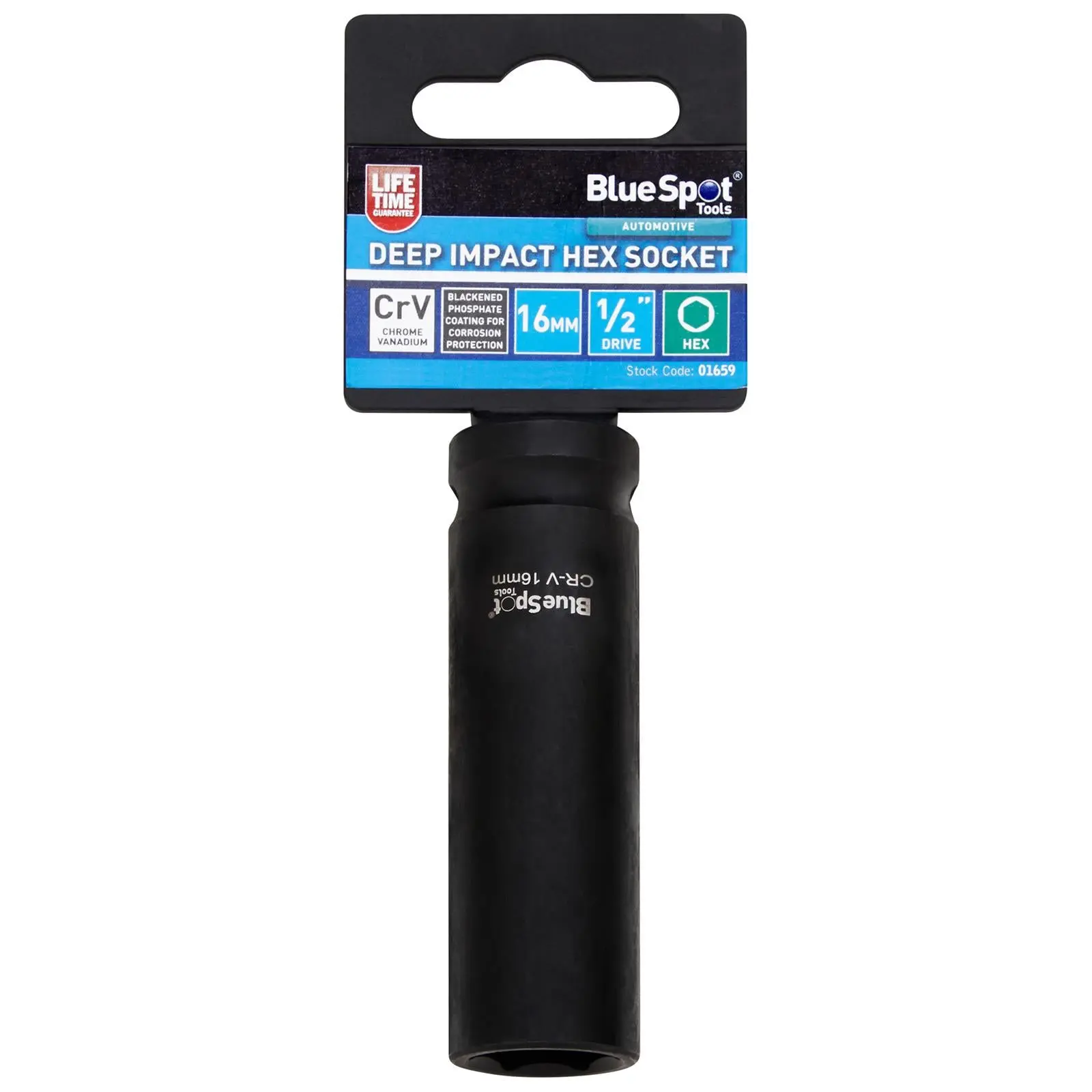 BlueSpot Deep Impact Socket 1/2" Drive 6 Point Hex Individual 8-41mm - Choose Size - Image 23