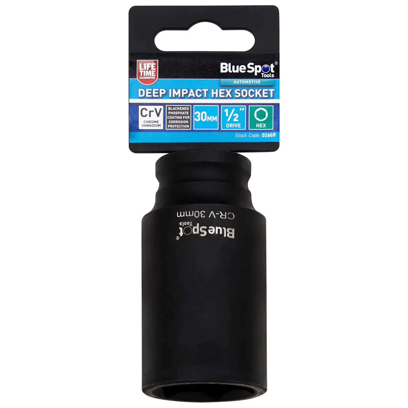 BlueSpot Deep Impact Socket 1/2" Drive 6 Point Hex Individual 8-41mm - Choose Size - Image 24