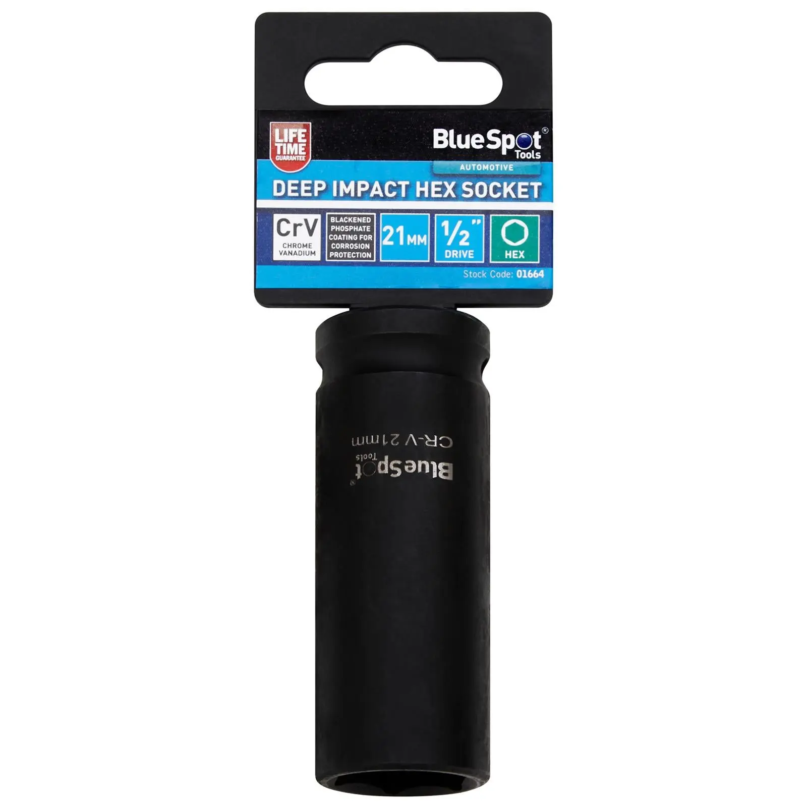 BlueSpot Deep Impact Socket 1/2" Drive 6 Point Hex Individual 8-41mm - Choose Size - Image 25