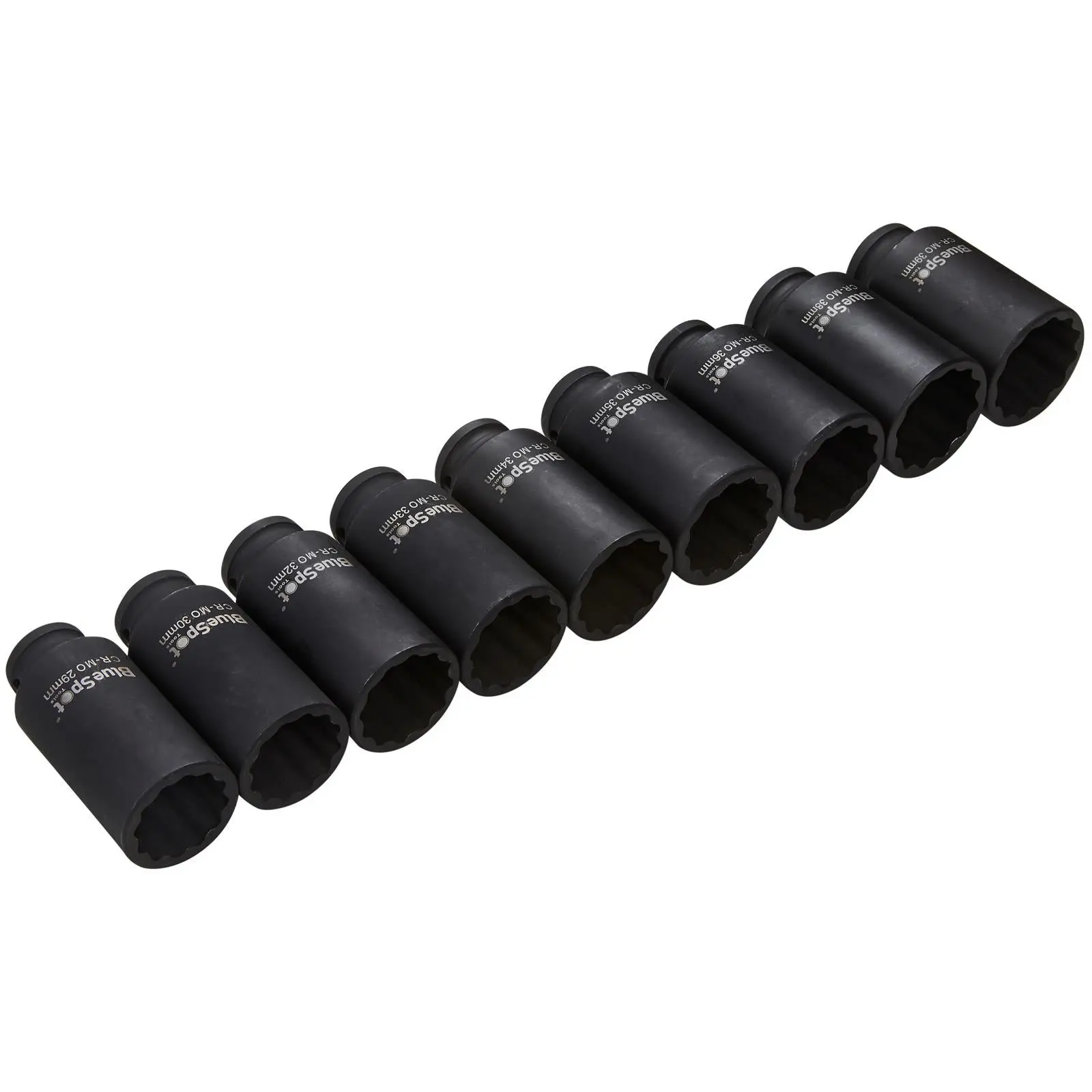 BlueSpot Deep Impact Socket Set 1/2" Drive 12 Point 29-39mm in Case 9 Piece - Image 2