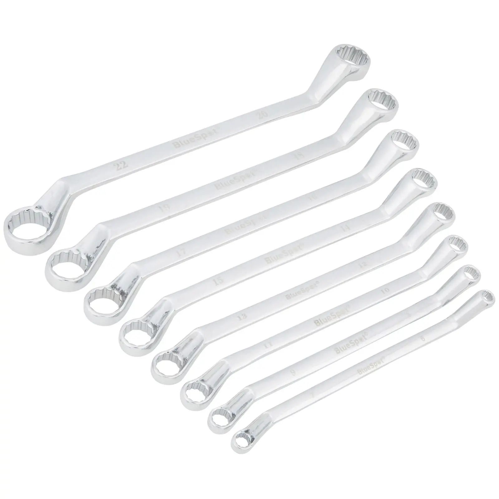 BlueSpot Deep Offset Ring Spanner Set Metric 6-22mm 8 Piece - Image 2