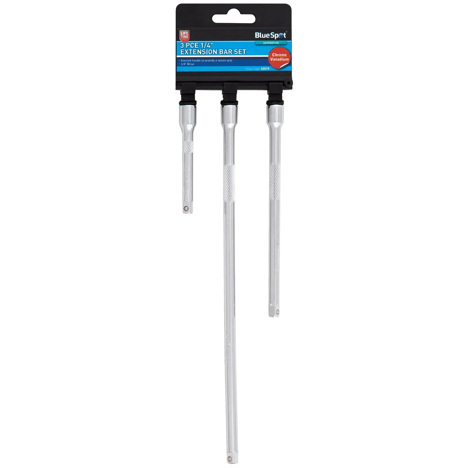 BlueSpot Extension Bar Set 1/4" Drive 3 Piece - Image 2