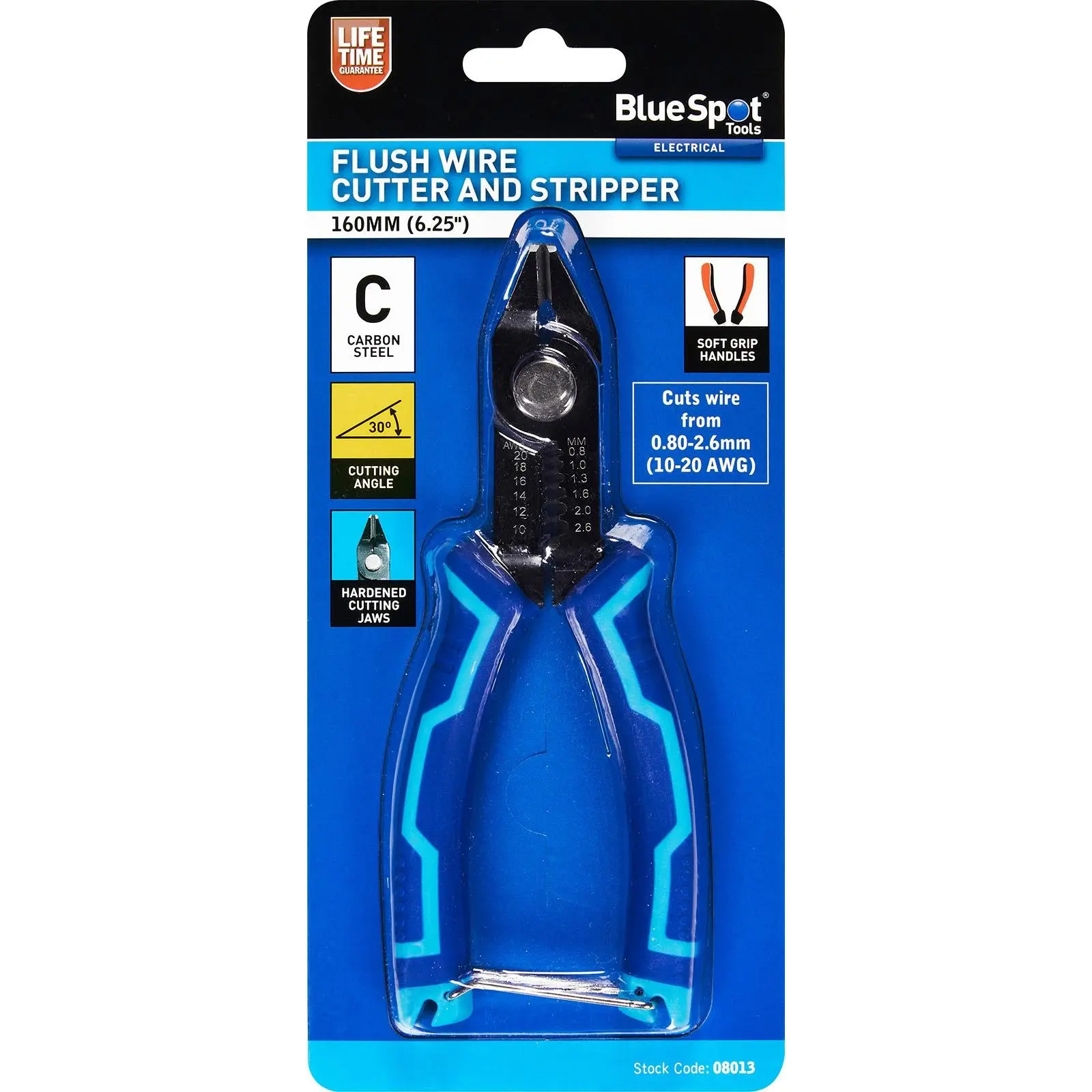 BlueSpot Flush Wire Cutter And Stripper 160mm 6.25 - Image 2