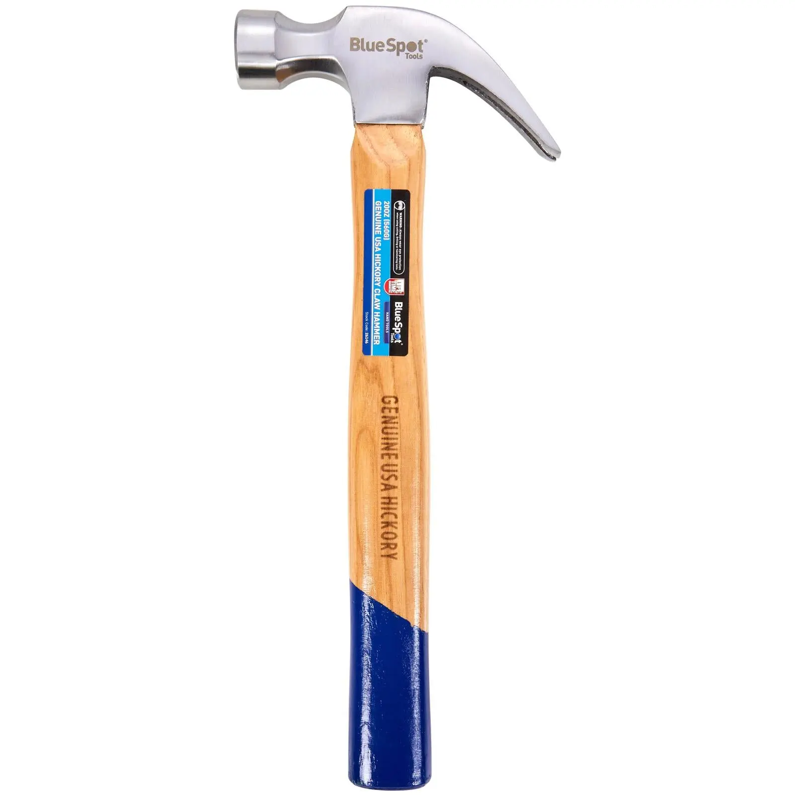 BlueSpot Genuine Hickory Claw Hammer 20oz 560g - Image 2