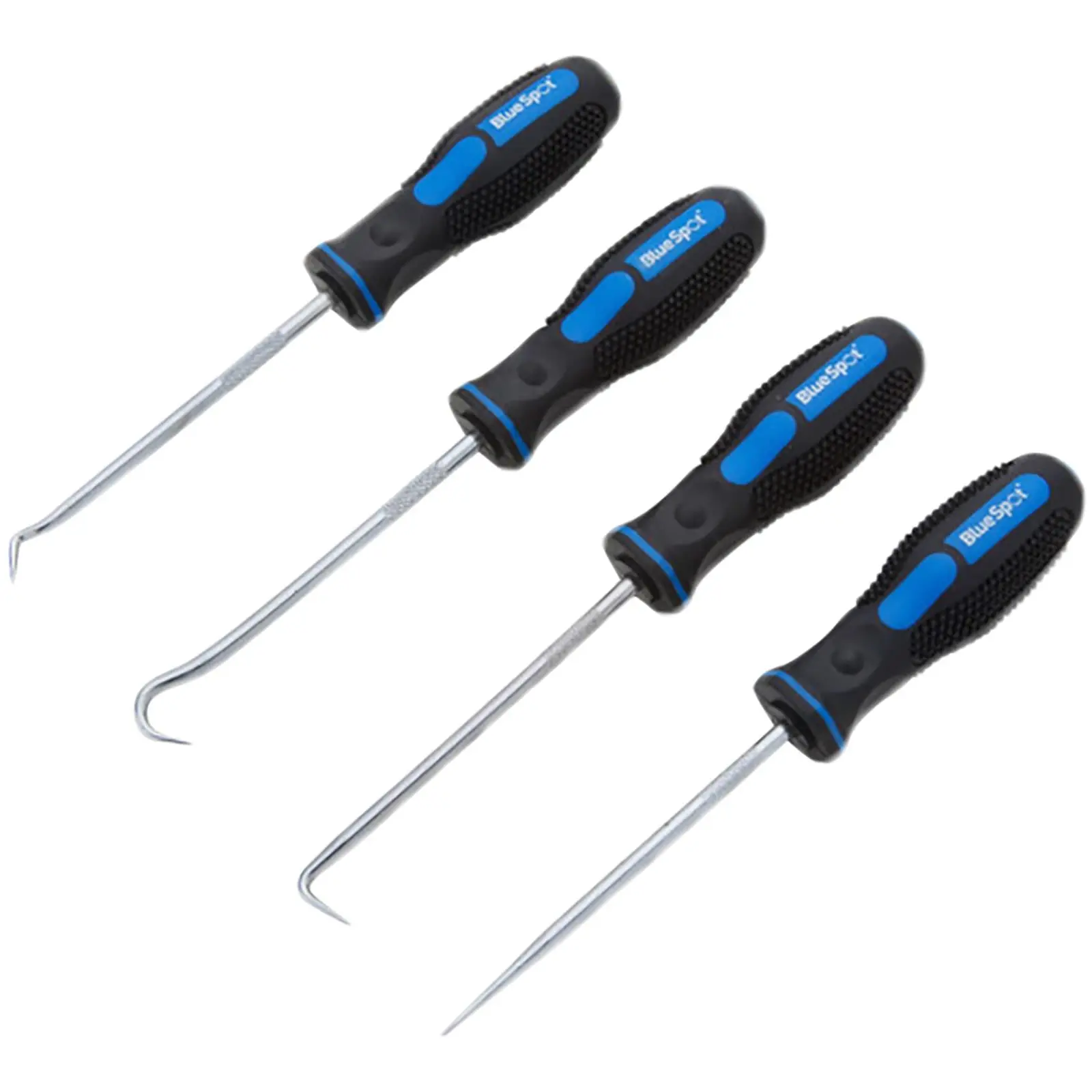 BlueSpot Hook and Pick Set 4 Piece Soft Grip Handles O Ring Oil Seal Removal Tool - Image 3