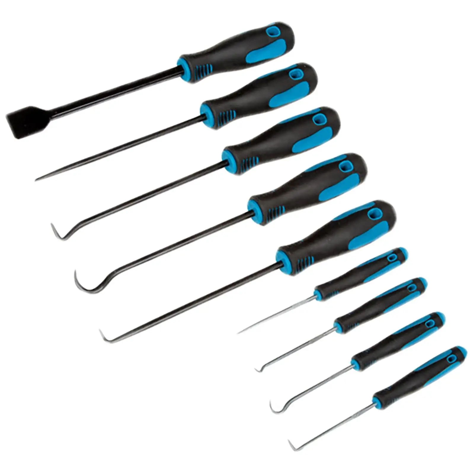 BlueSpot Hook Pick and Scraper Set Heavy Duty 9 Piece Soft Grip Handles - Image 3