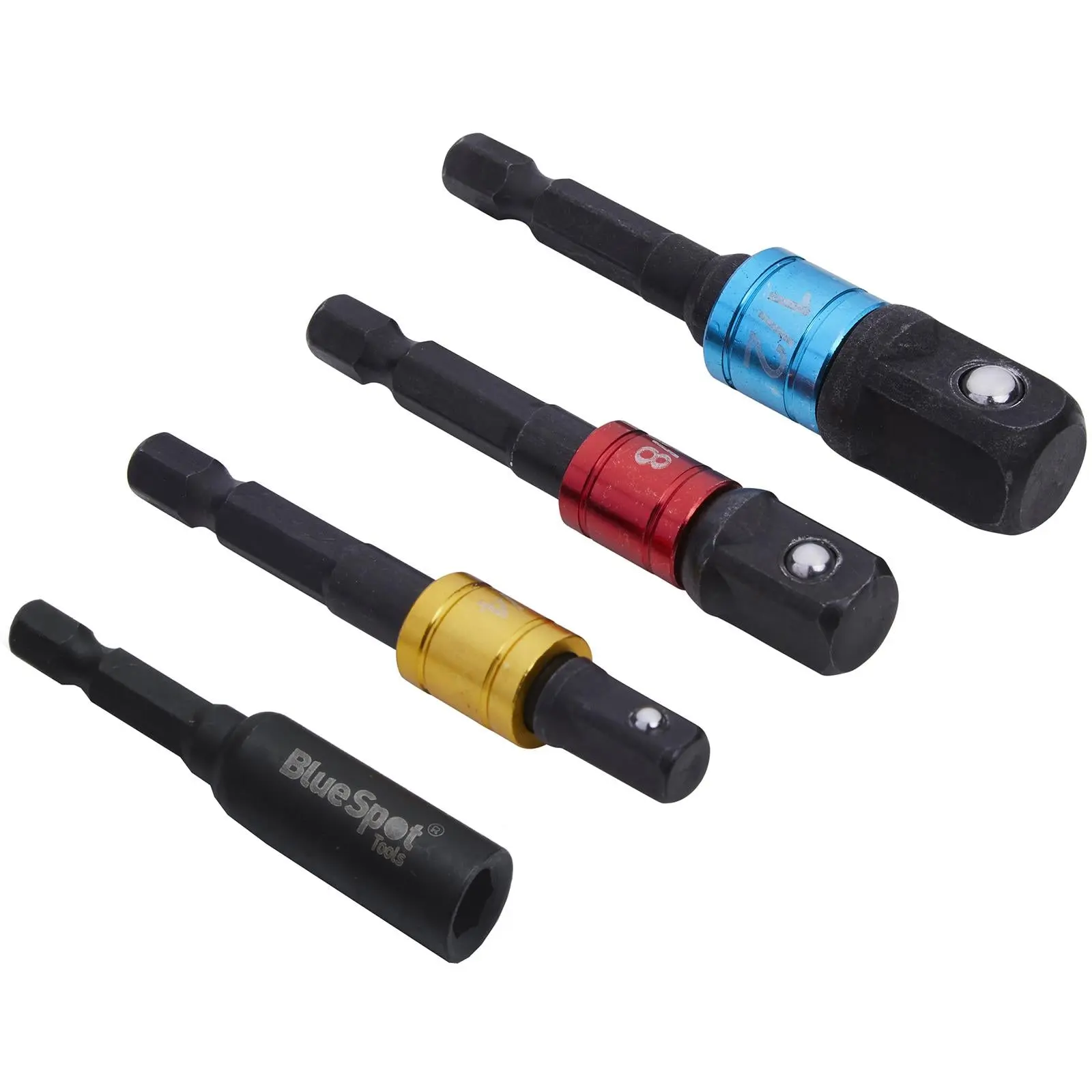 BlueSpot Impact Socket Adaptors Colour Coded 1/4" 3/8" 1/2" Drive and Bit Holder - Image 2