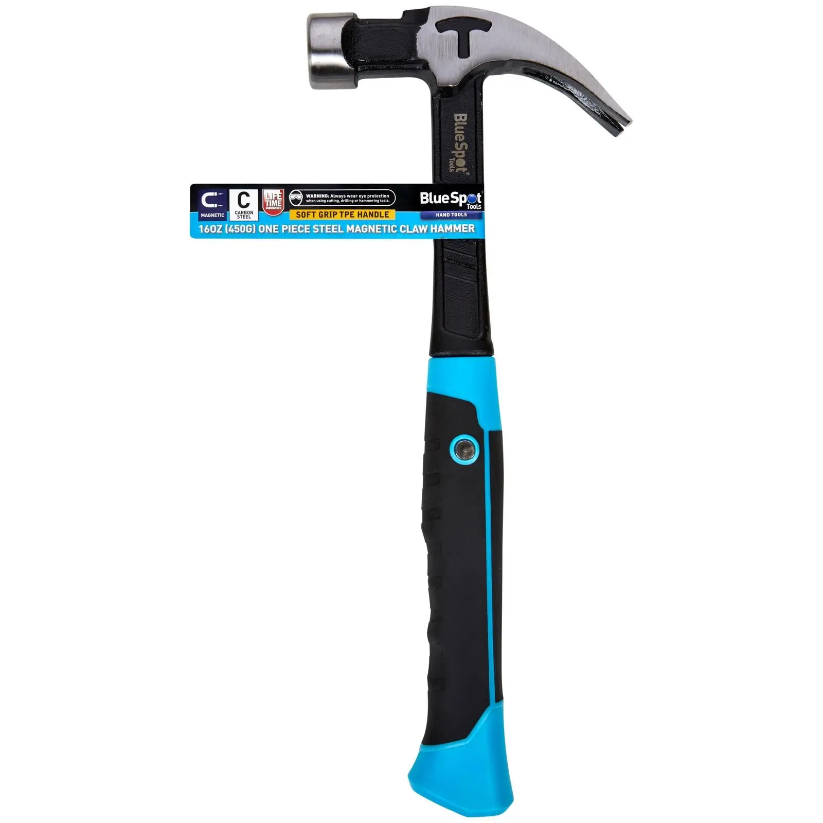 BlueSpot Magnetic Claw Hammer One Piece Steel 16oz 450g - Image 2