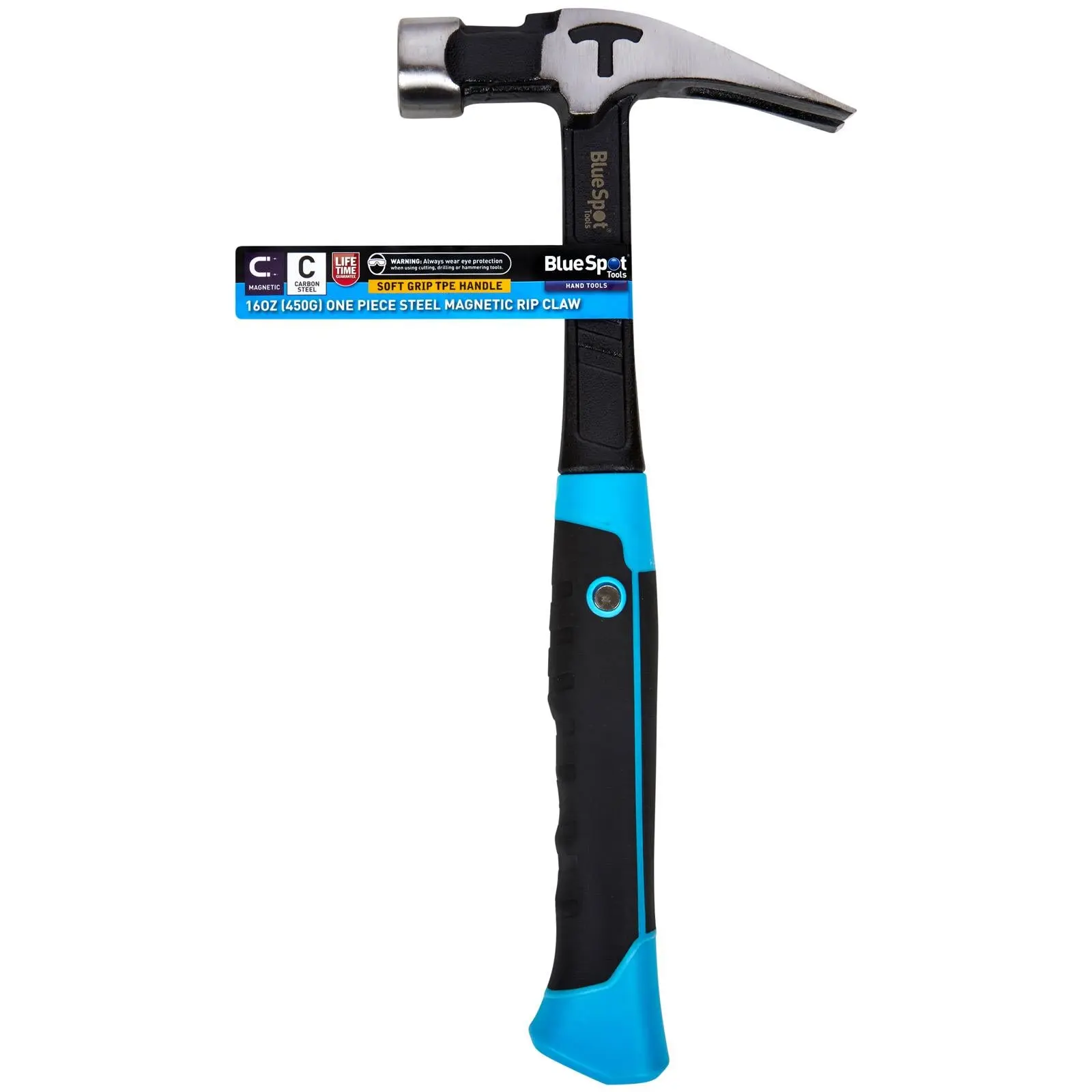 BlueSpot Magnetic Rip Claw Hammer One Piece Steel 16oz 450g - Image 2