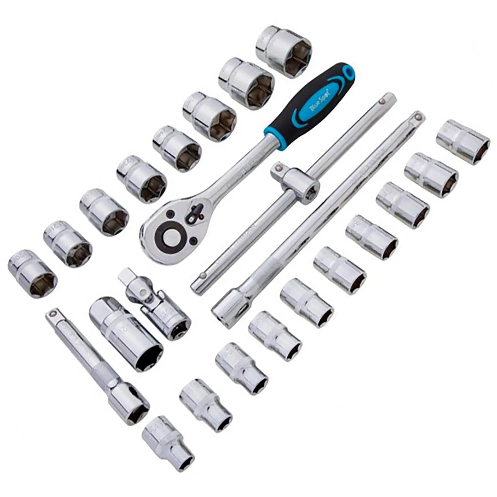 BlueSpot Metric Socket Set 1/2" Drive 24 Piece 10-32mm Plastic Storage Case - Image 4