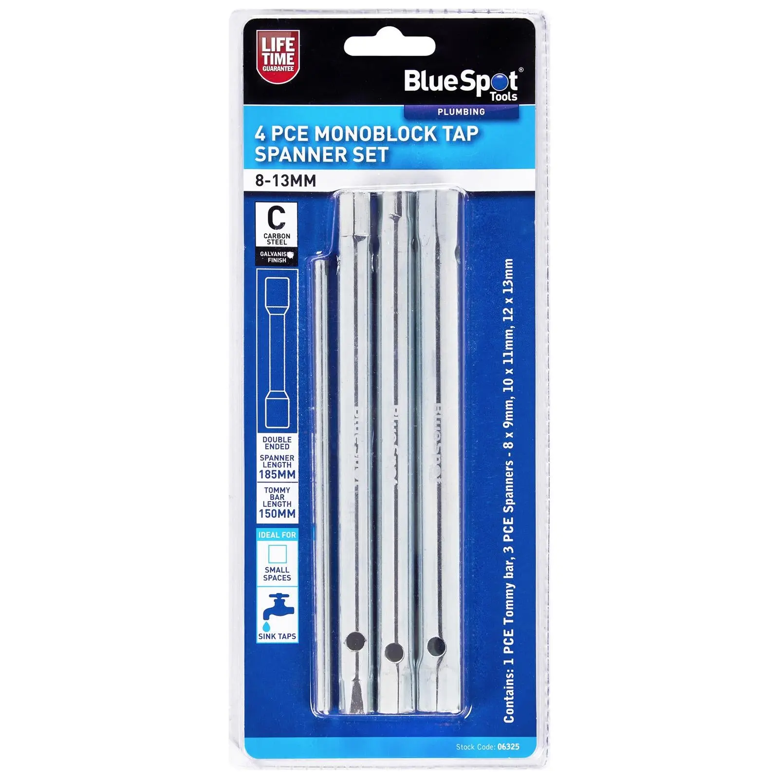 BlueSpot Monoblock Tap Spanner Set 4 Piece 8-13mm
