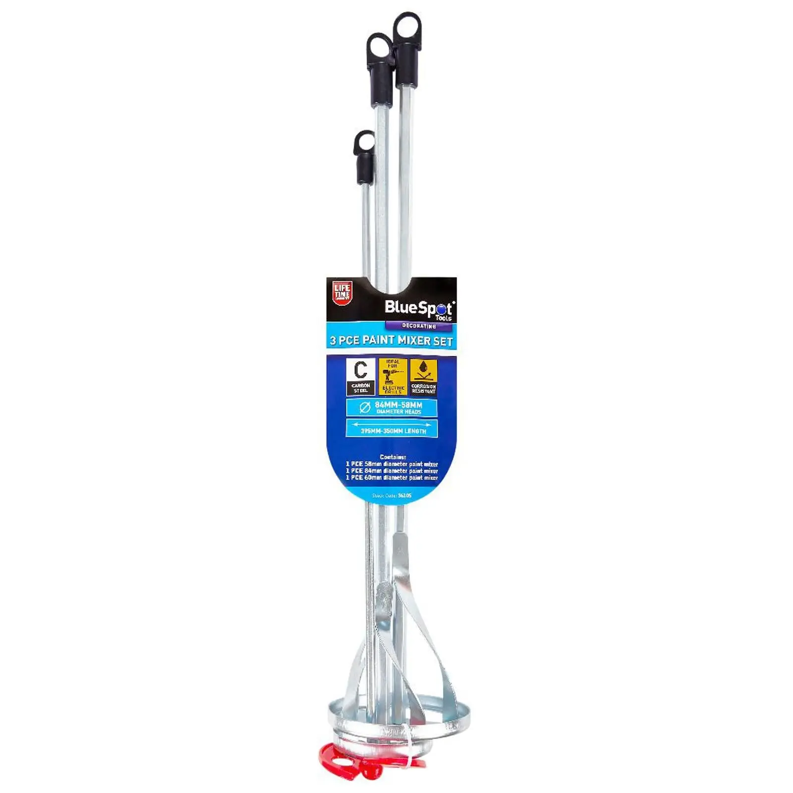 BlueSpot Paint Mixer Set Mixing Paddles 3 Piece - Image 2