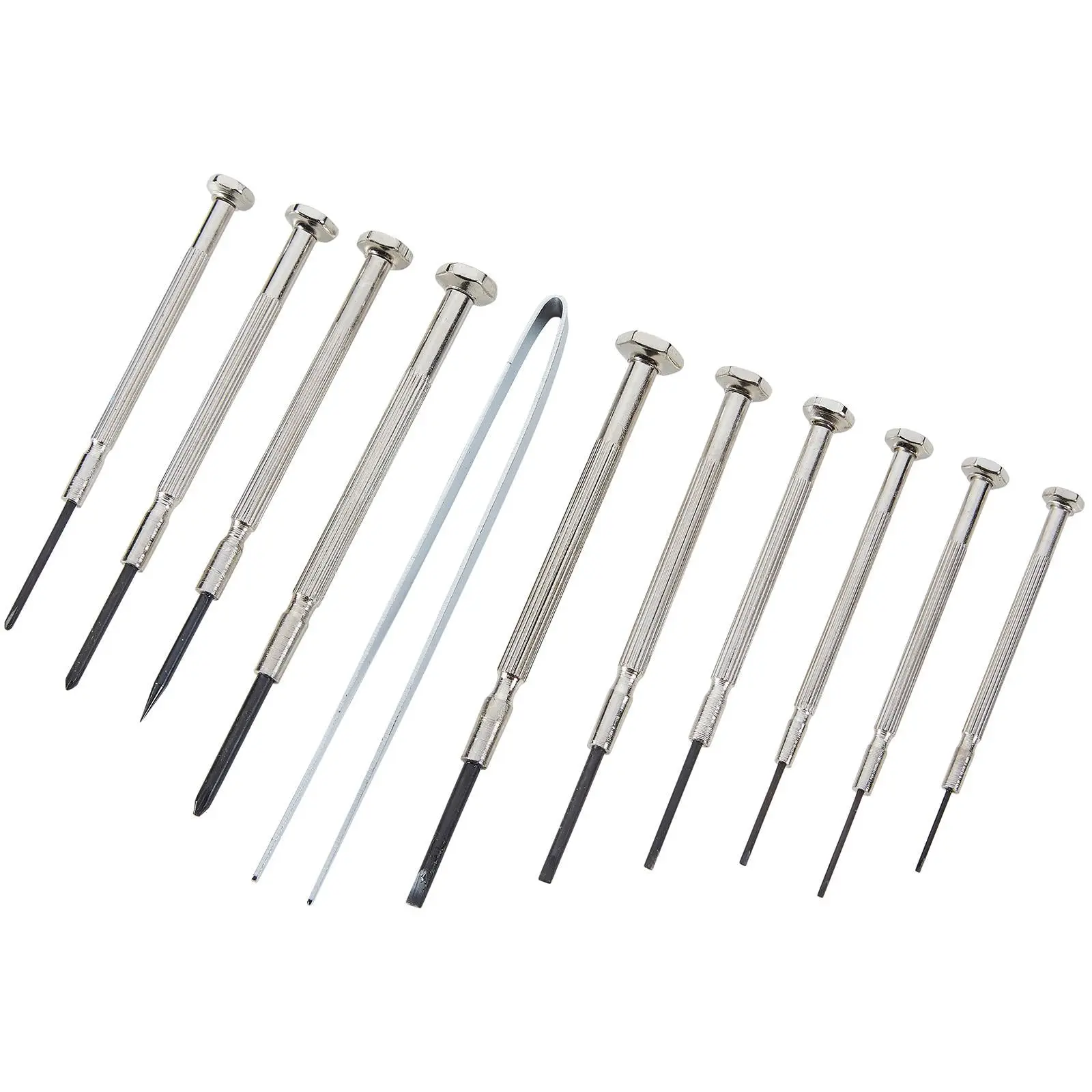 BlueSpot Precision Screwdriver Set with Tweezers 11 Piece Slotted Phillips - Image 4