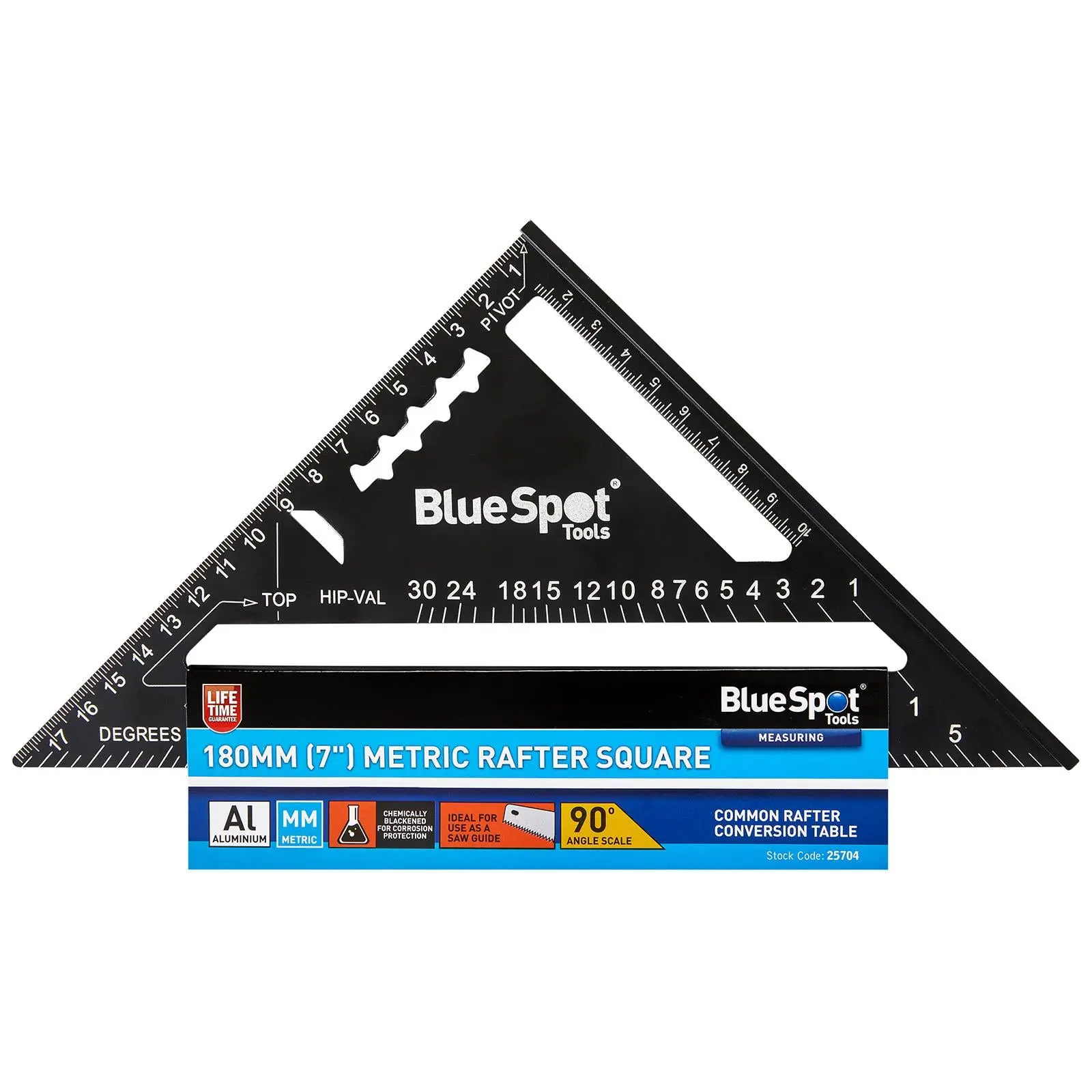 BlueSpot Roofing Rafter Square 180mm Metric