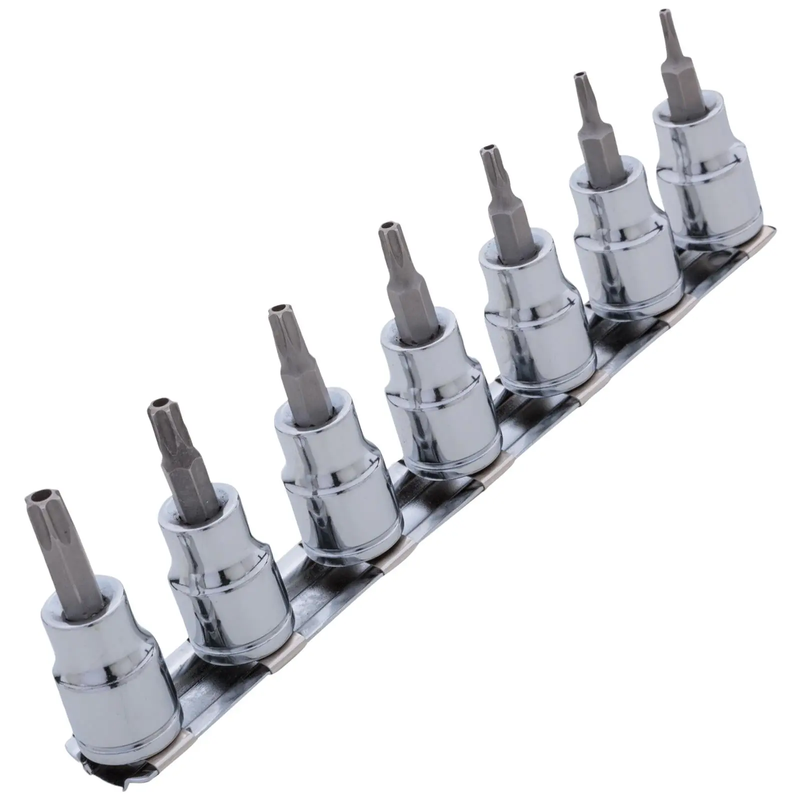 BlueSpot Security Torx Bit Set 3/8" Drive 7 Piece T10-T40 on Socket Rail - Image 2