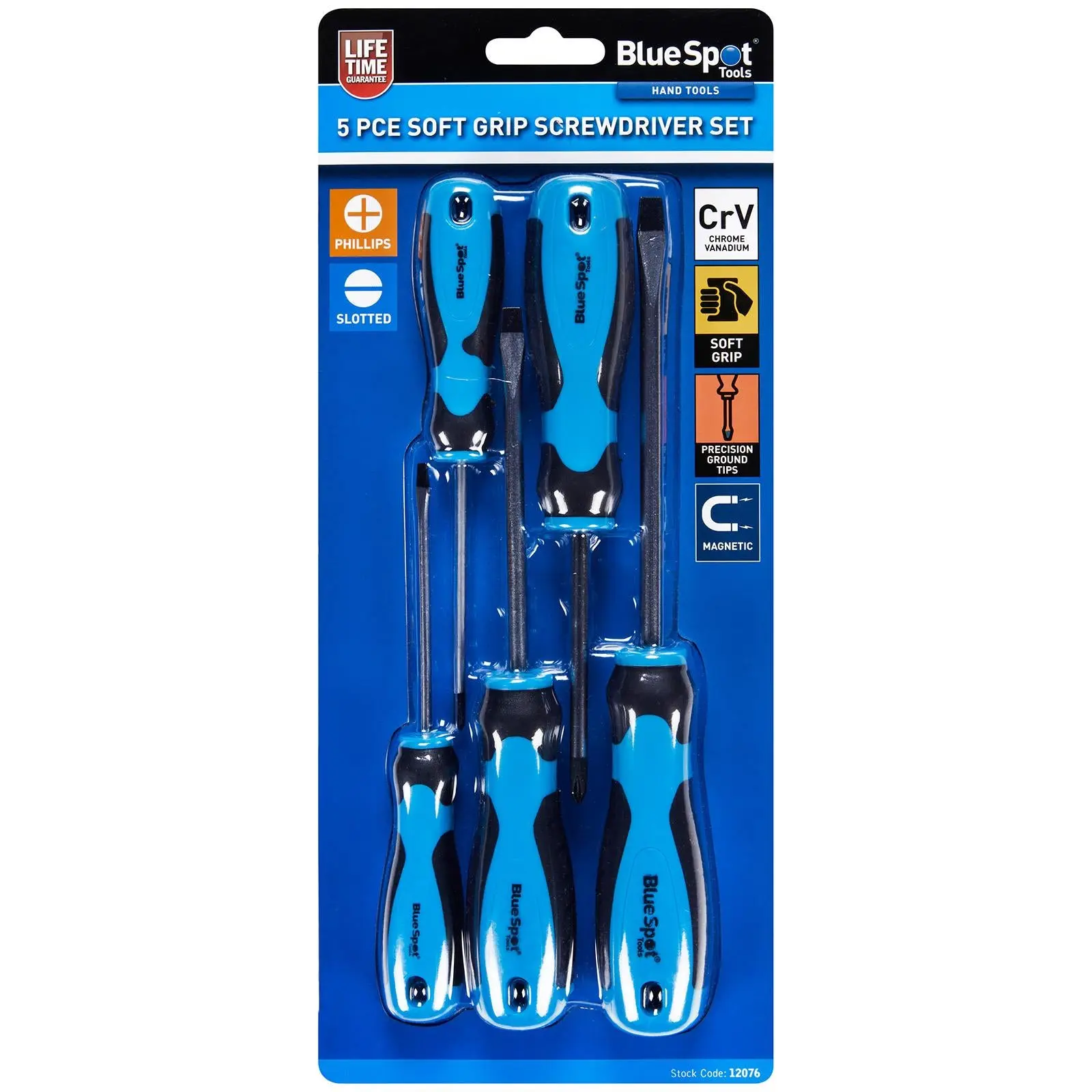 BlueSpot Soft Grip Screwdriver Set 5 Piece - Image 2