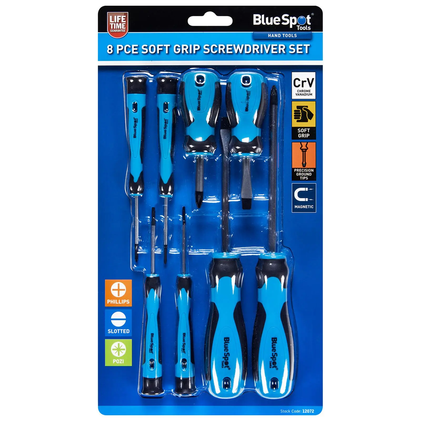 BlueSpot Soft Grip Screwdriver Set 8 Piece - Image 2