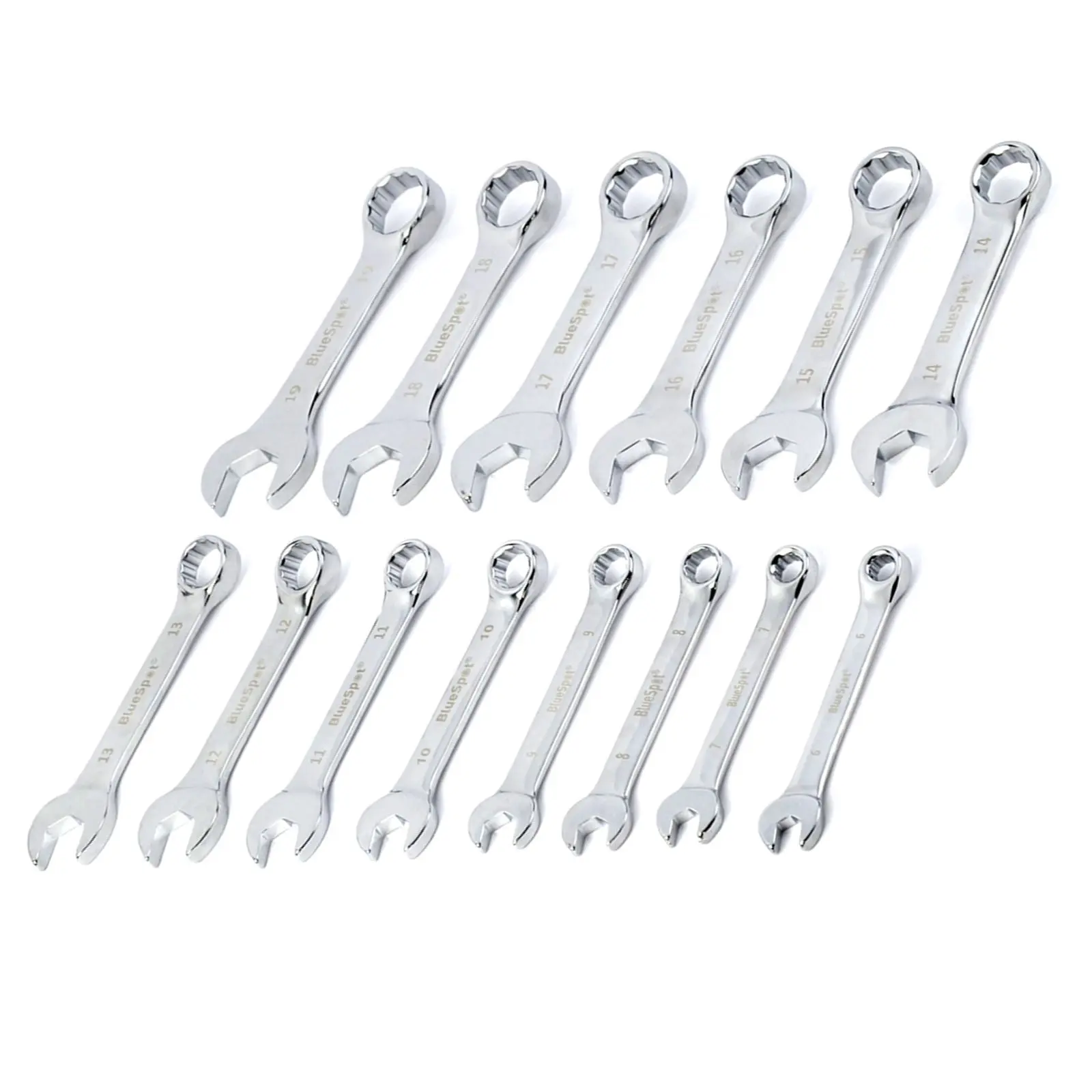 BlueSpot Stubby Spanner Set In Eva Foam 14 Piece 6-19mm Metric Eva Foam Tray - Image 2