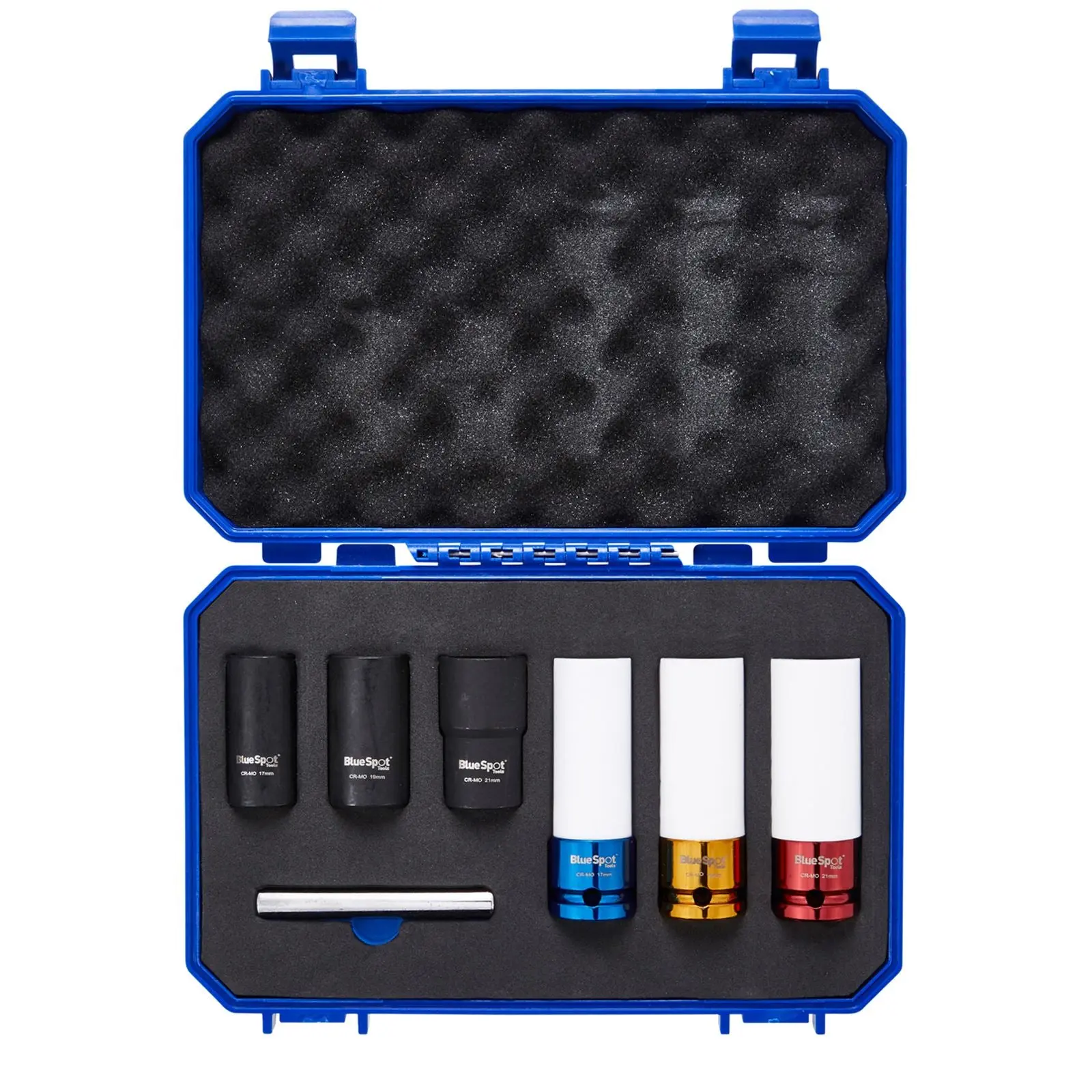 BlueSpot Wheel Nut Impact Socket Set 7 Piece 1/2" 17 19 21 mm - Image 3