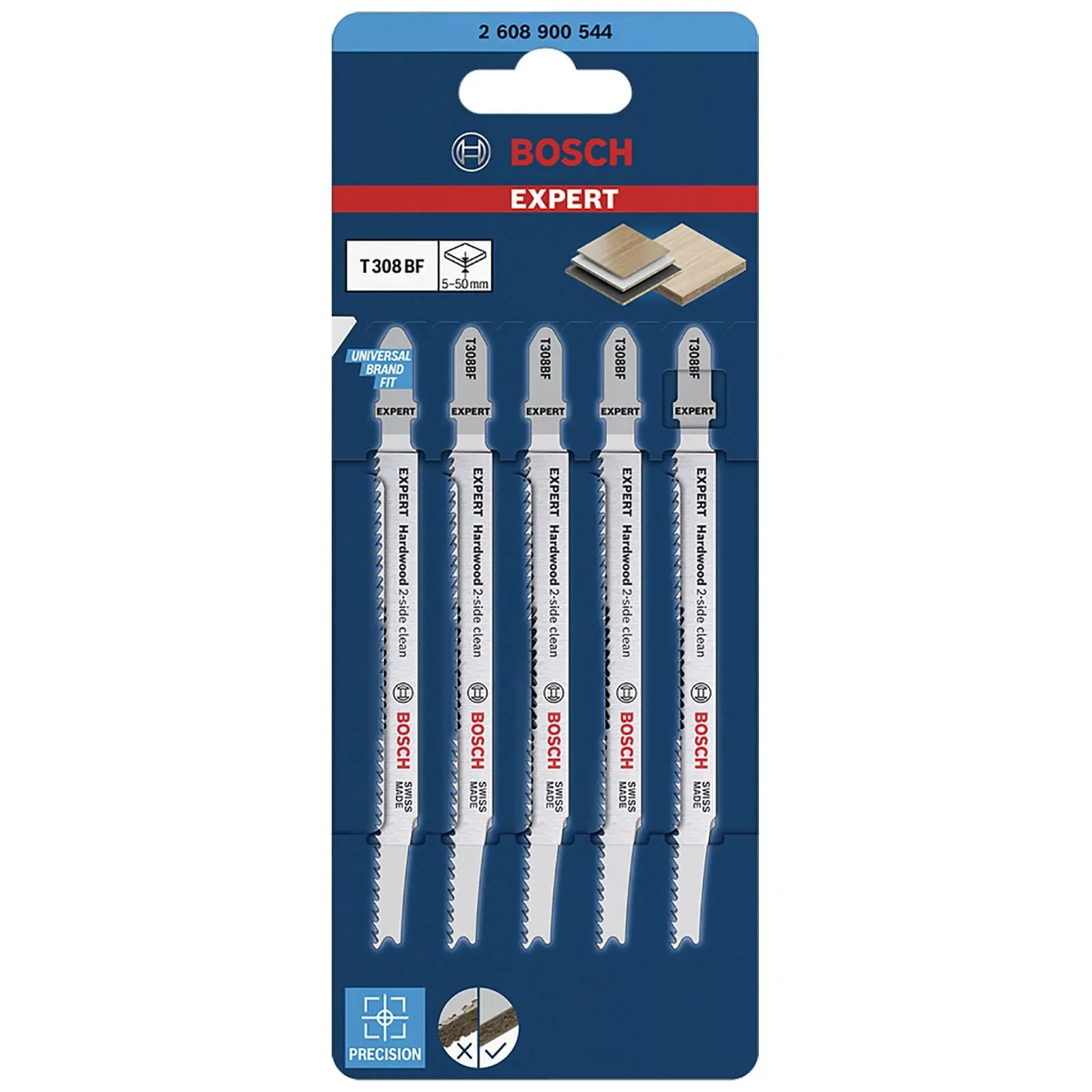 Bosch EXPERT Jigsaw Blades 5 Piece T308BF Hardwood 2 Side Clean 117mm - Image 12