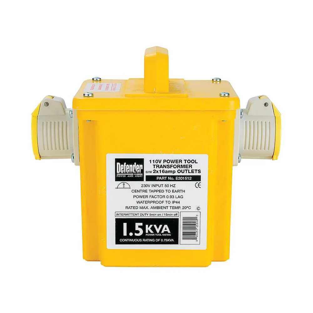 Defender 1.5kVA Transformer 16A 110V E201512 - Image 2