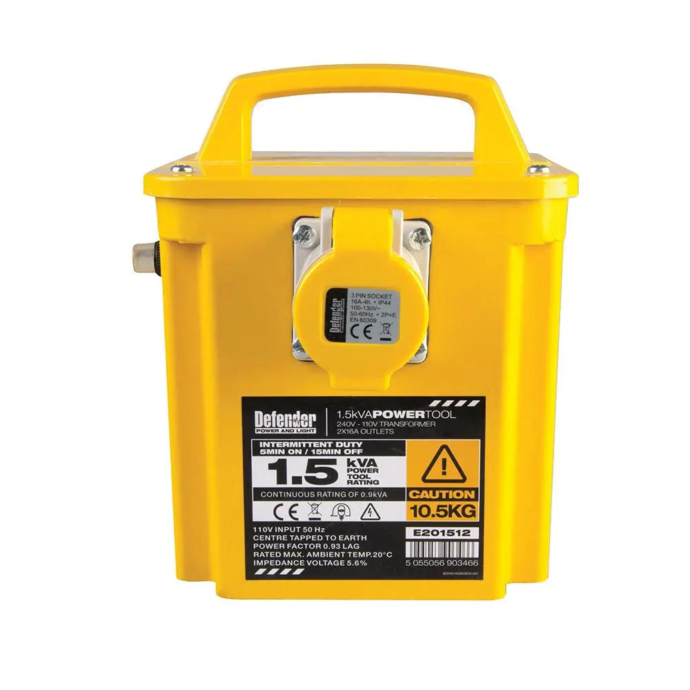 Defender 1.5kVA Transformer 16A 110V E201512 - Image 5