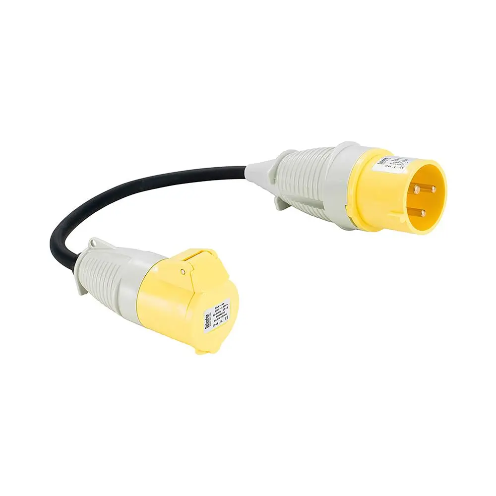Defender Fly Lead Converter 110V 32A Plug to 16A Socket 30cm Cable - Image 2