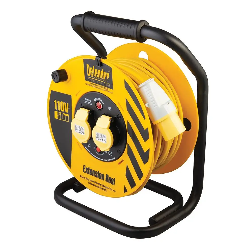 Defender Industrial Cable Reel 50m 110V E86500 - Image 5