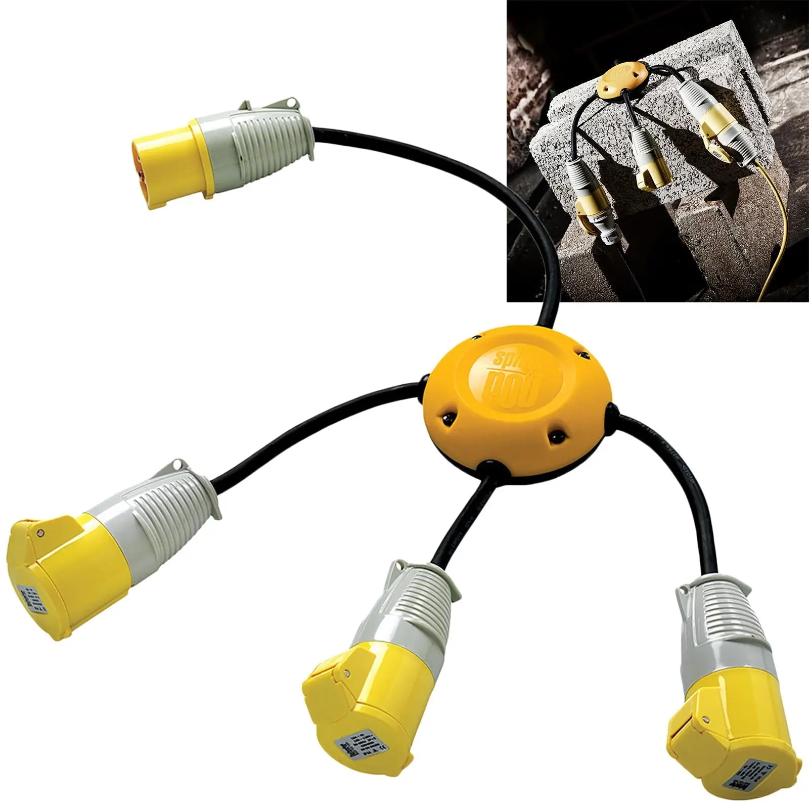 Defender Spider Pod Power Splitter 3 Way 110V 16A - Image 6