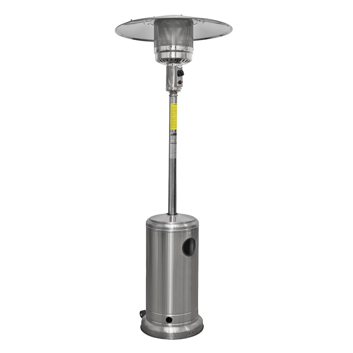 Dellonda 13kW Stainless Steel Commercial Gas Outdoor Garden Patio Heater, Wheels