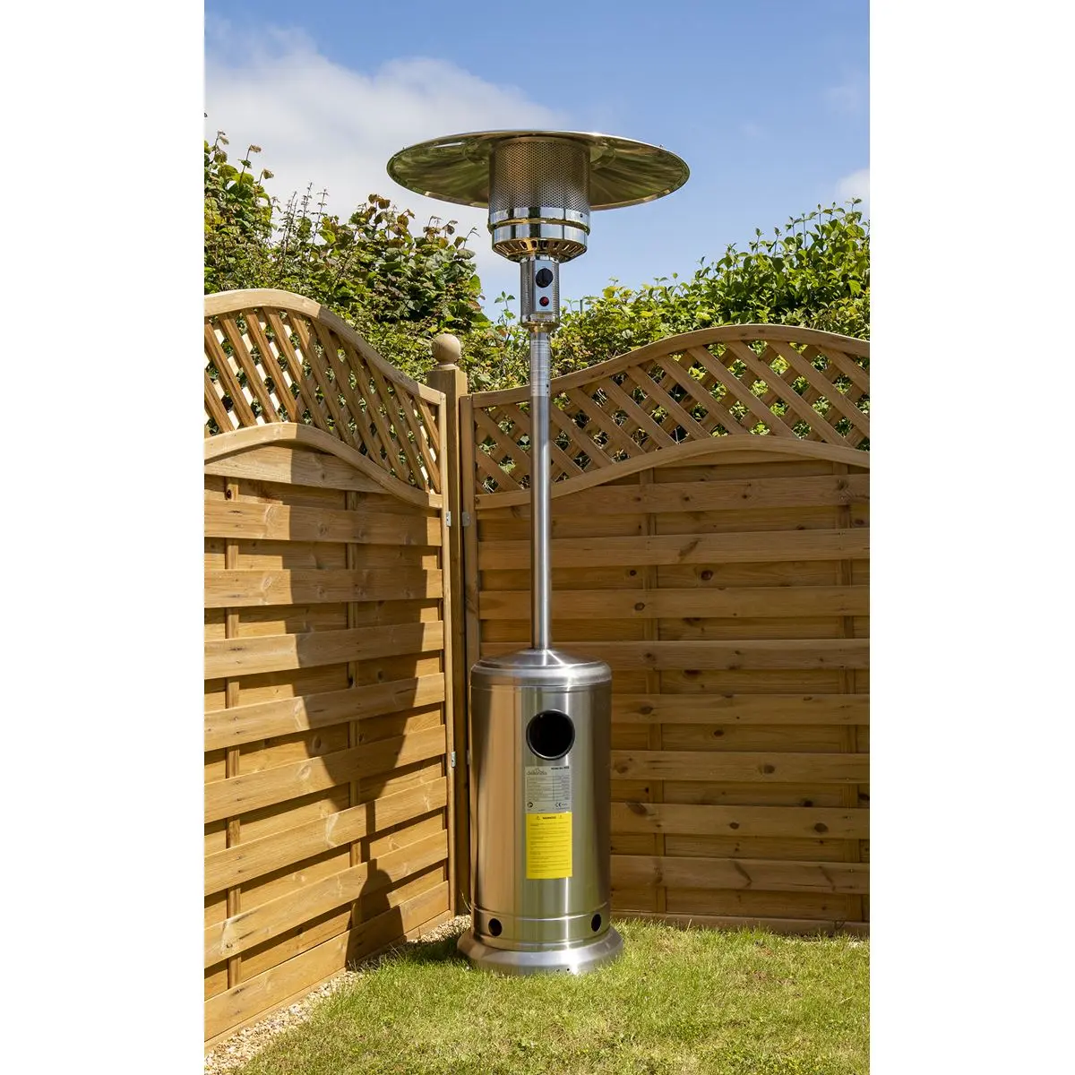 Dellonda 13kW Stainless Steel Commercial Gas Outdoor Garden Patio Heater, Wheels - Image 5