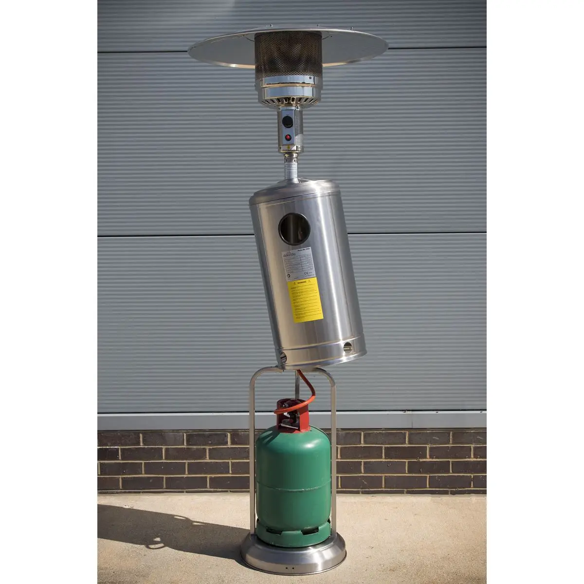 Dellonda 13kW Stainless Steel Commercial Gas Outdoor Garden Patio Heater, Wheels - Image 6