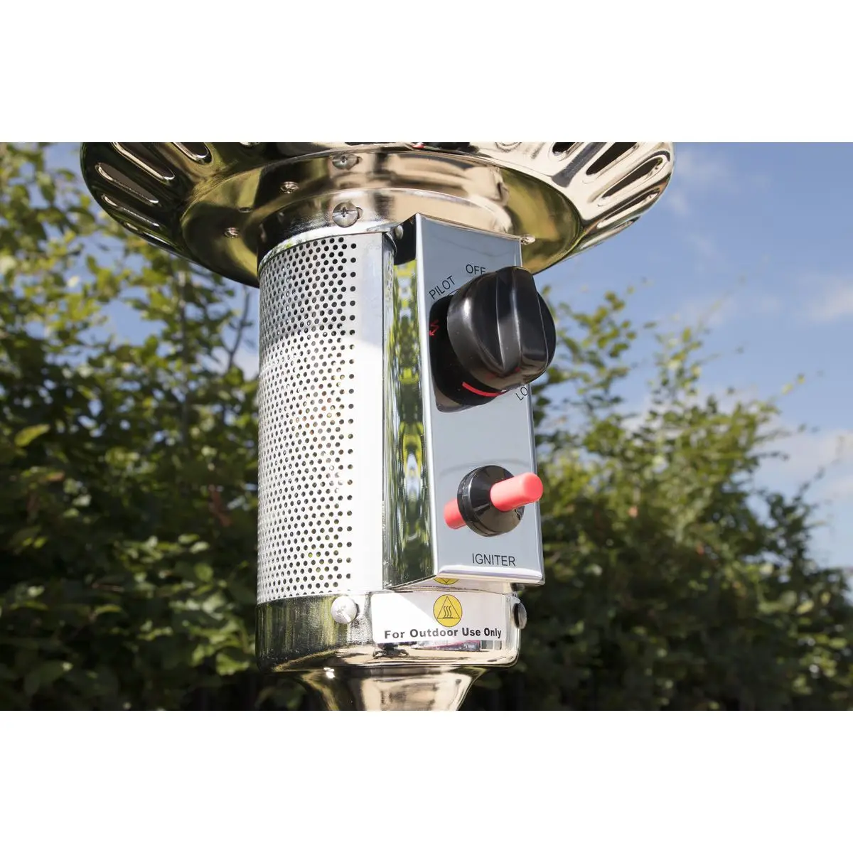 Dellonda 13kW Stainless Steel Commercial Gas Outdoor Garden Patio Heater, Wheels - Image 8