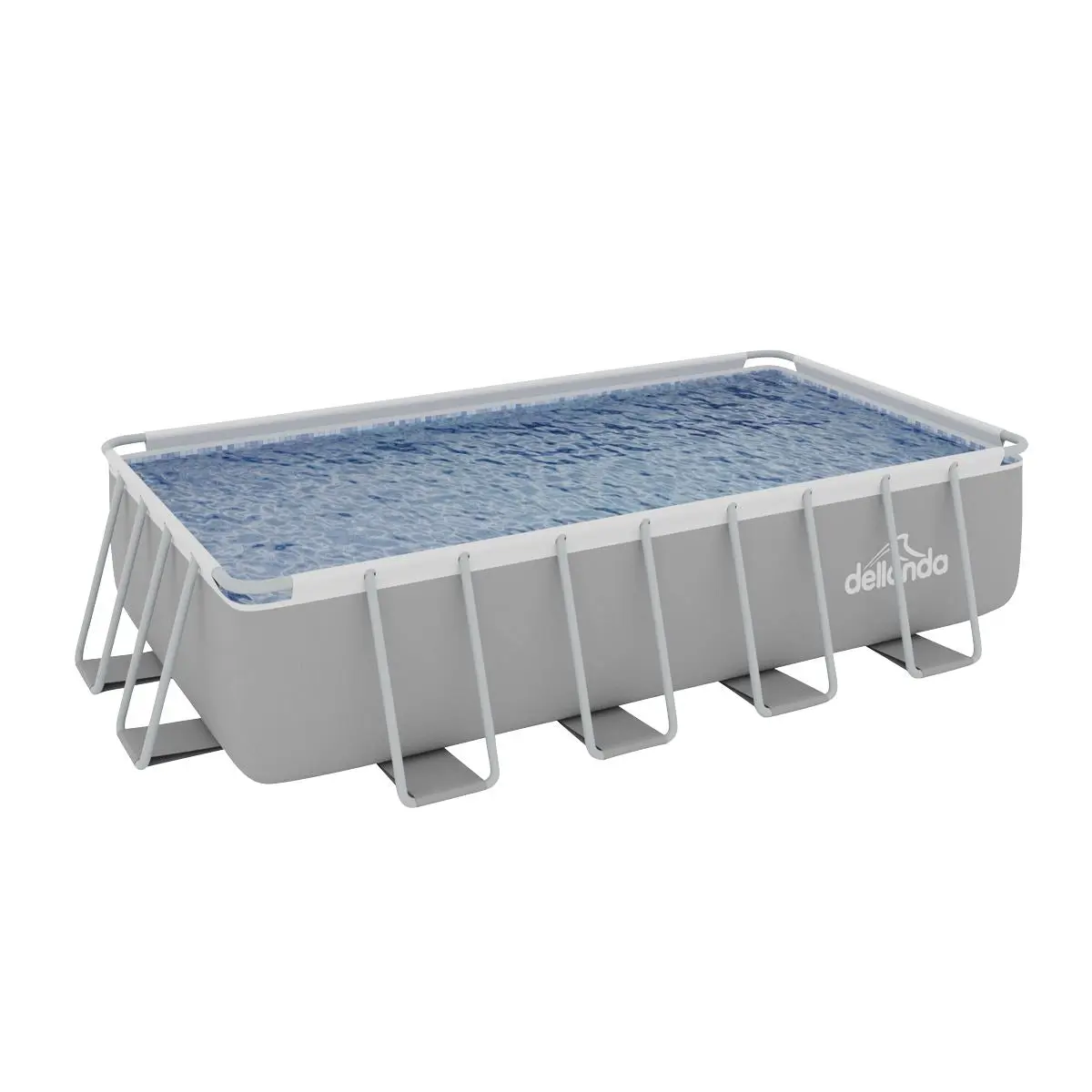 Dellonda 18ft Deluxe Steel Frame Swimming Pool, Rectangular with Filter Pump - Image 2