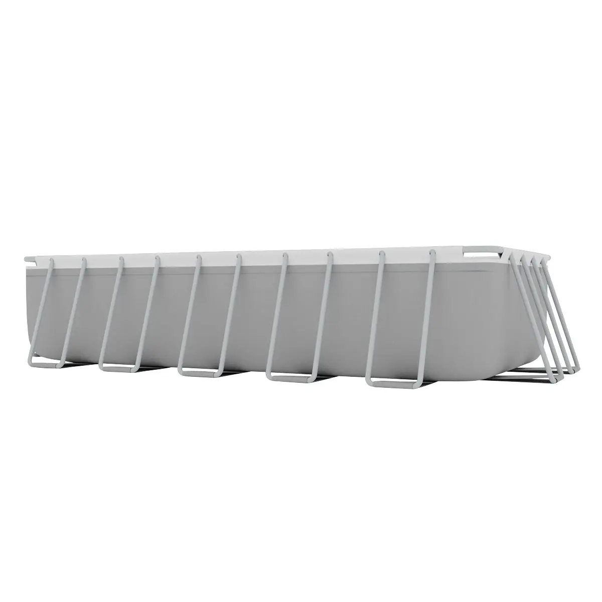 Dellonda 21ft Deluxe Steel Frame Swimming Pool, Rectangular with Step Ladder, Pool and Ground Covers and Filter Sand Pump - Image 2