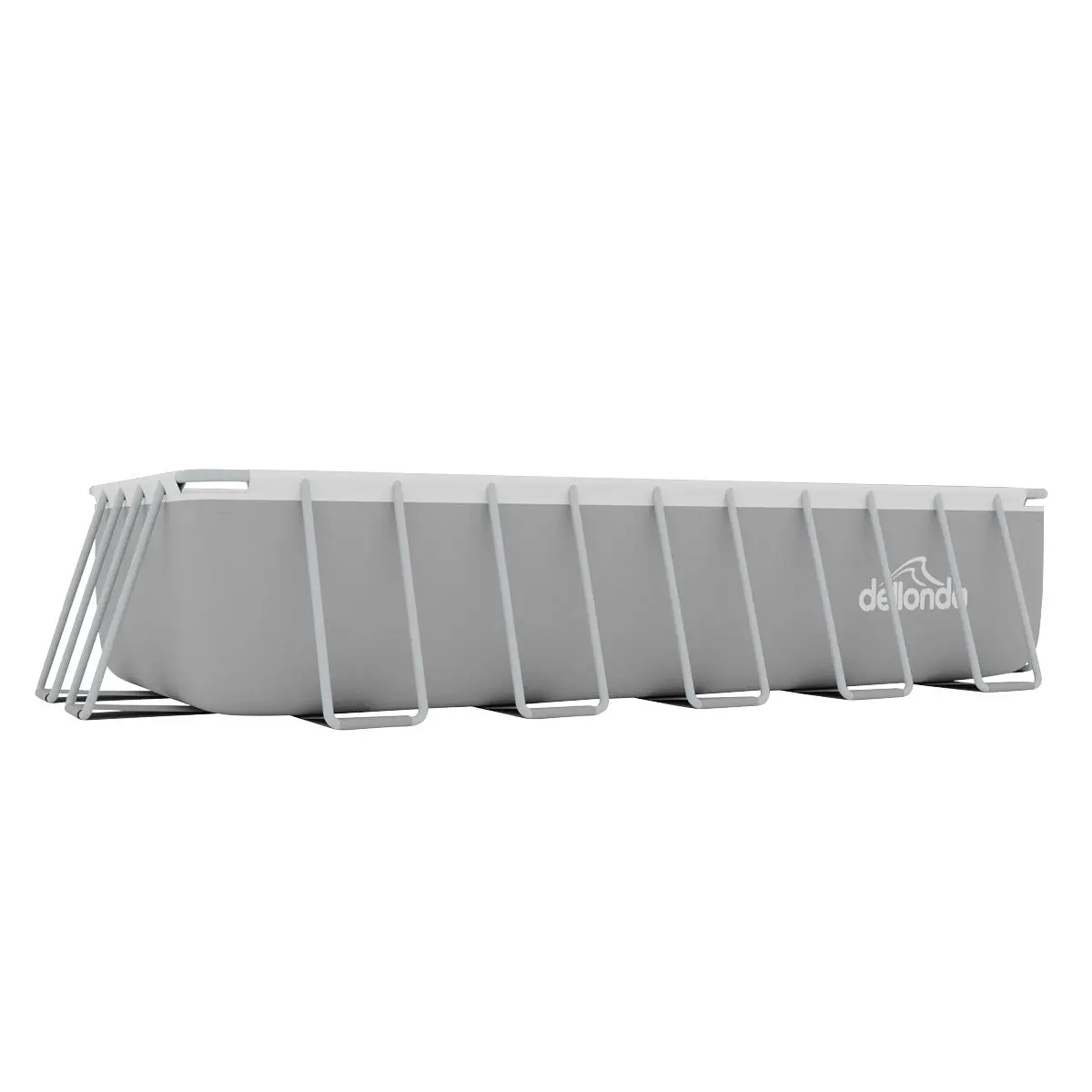 Dellonda 21ft Deluxe Steel Frame Swimming Pool, Rectangular with Step Ladder, Pool and Ground Covers and Filter Sand Pump - Image 6