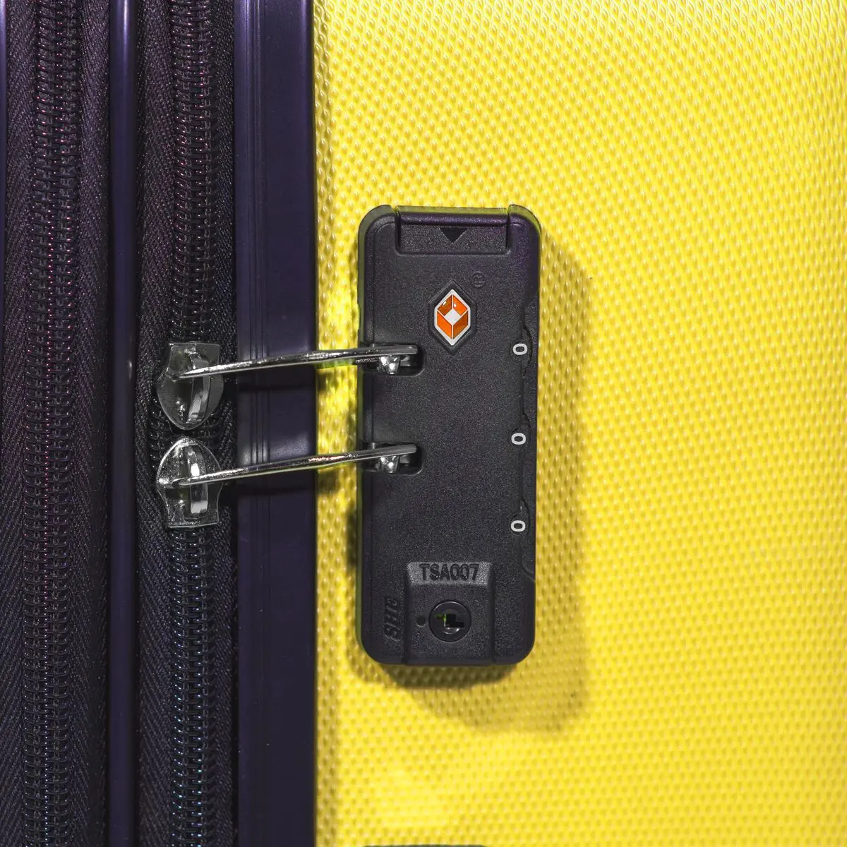 Dellonda 3-Piece ABS Luggage Set with Integrated TSA Approved Combination Lock - Yellow - DL124 - Image 11