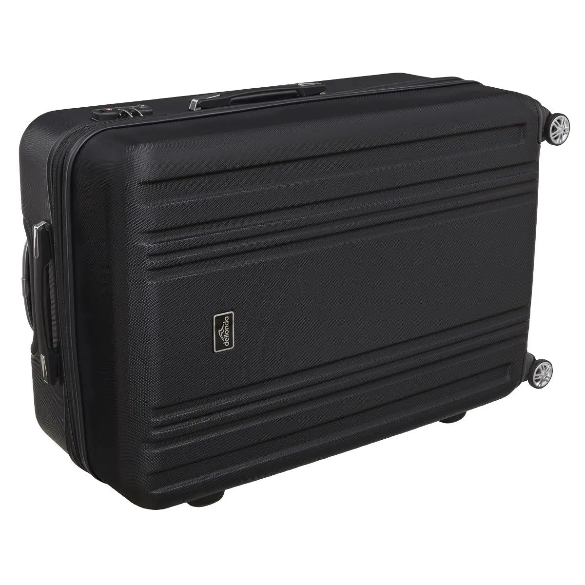 Dellonda 3-Piece Lightweight Luggage Suitcase Trolley Set ABS TSA Lock Black - Image 2