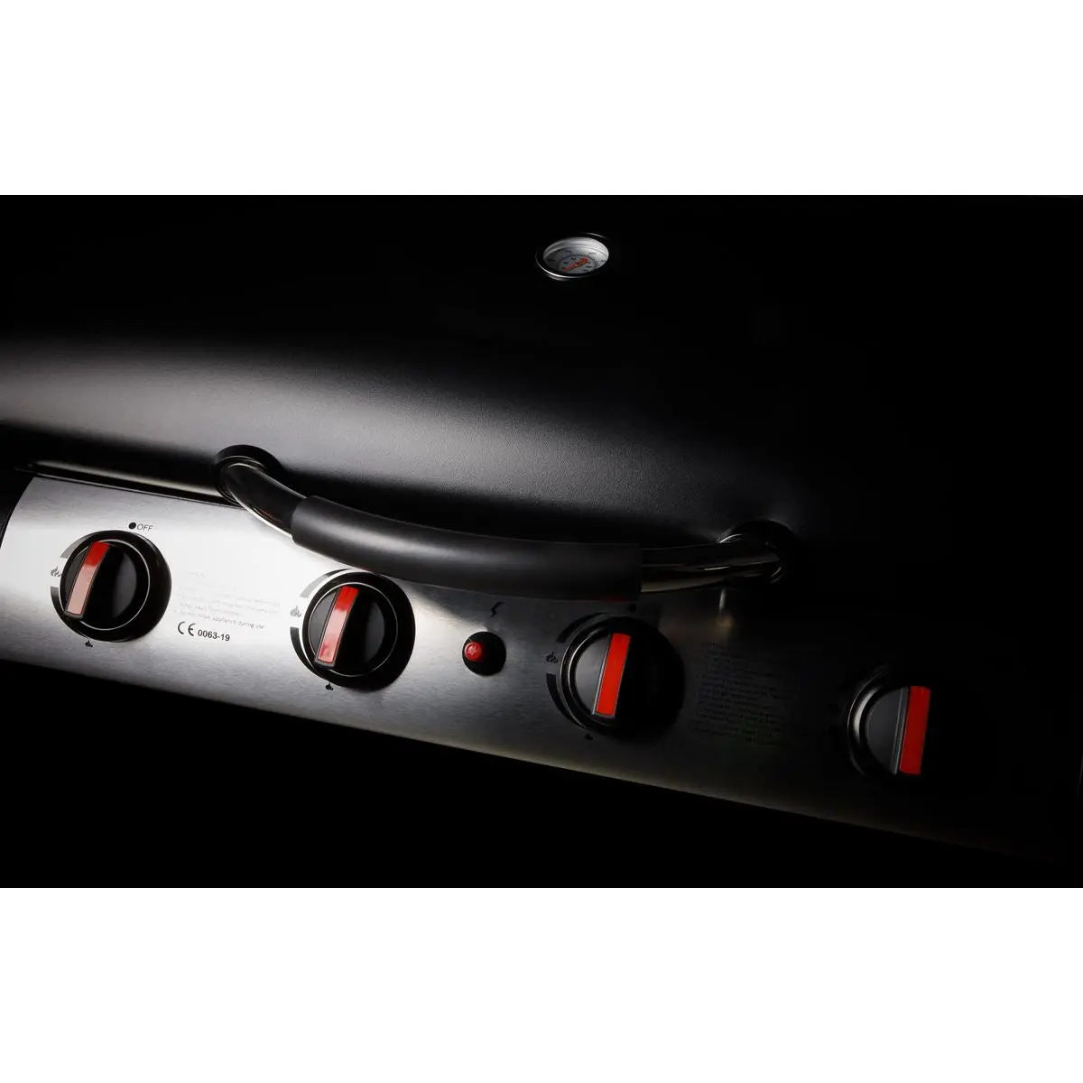 Dellonda 4 Burner Gas BBQ Grill, Ignition, Thermometer, Black/Stainless Steel - Image 12