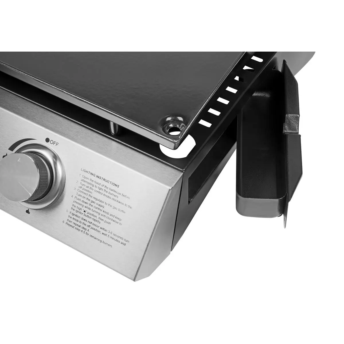 Dellonda 4 Burner Portable Gas Plancha 10kW BBQ Griddle, Stainless Steel - Image 5